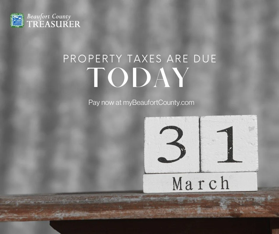 🚨 ¡Última llamada! 🚨

¡Hoy es el último día para pagar tus impuestos sobre la propiedad antes de que se añada un recargo por demora de 250 $ 💸!

No dejes que el Día de los Inocentes te pille desprevenido. Esto no es ninguna broma ❌. Hazlo ahora con solo unos clics.

Paga hoy en myBeaufortCoun