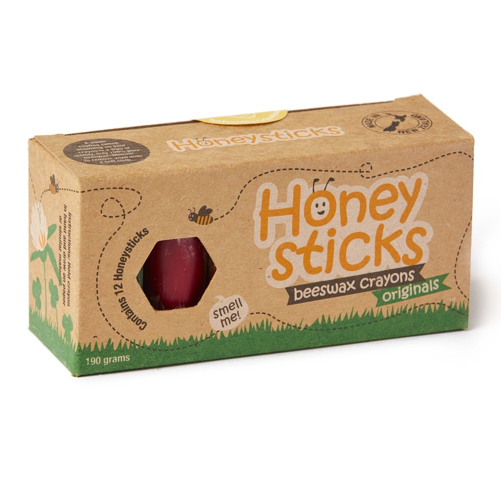 Honeysticks Beeswax Crayons 12 Pack - Originals, Hello Charlie