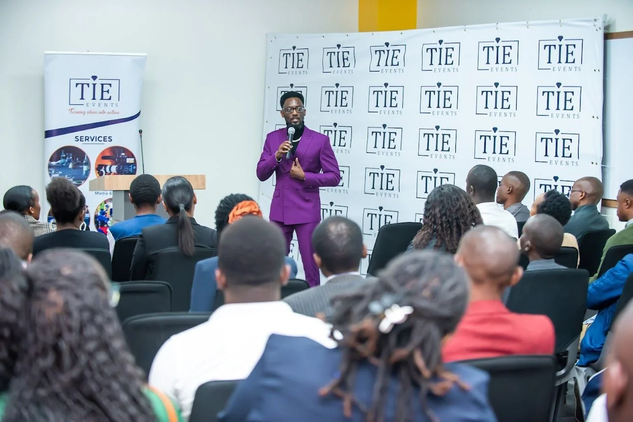 Lusene Donzo Speaking At Coffee & Contacts Event - Kenya