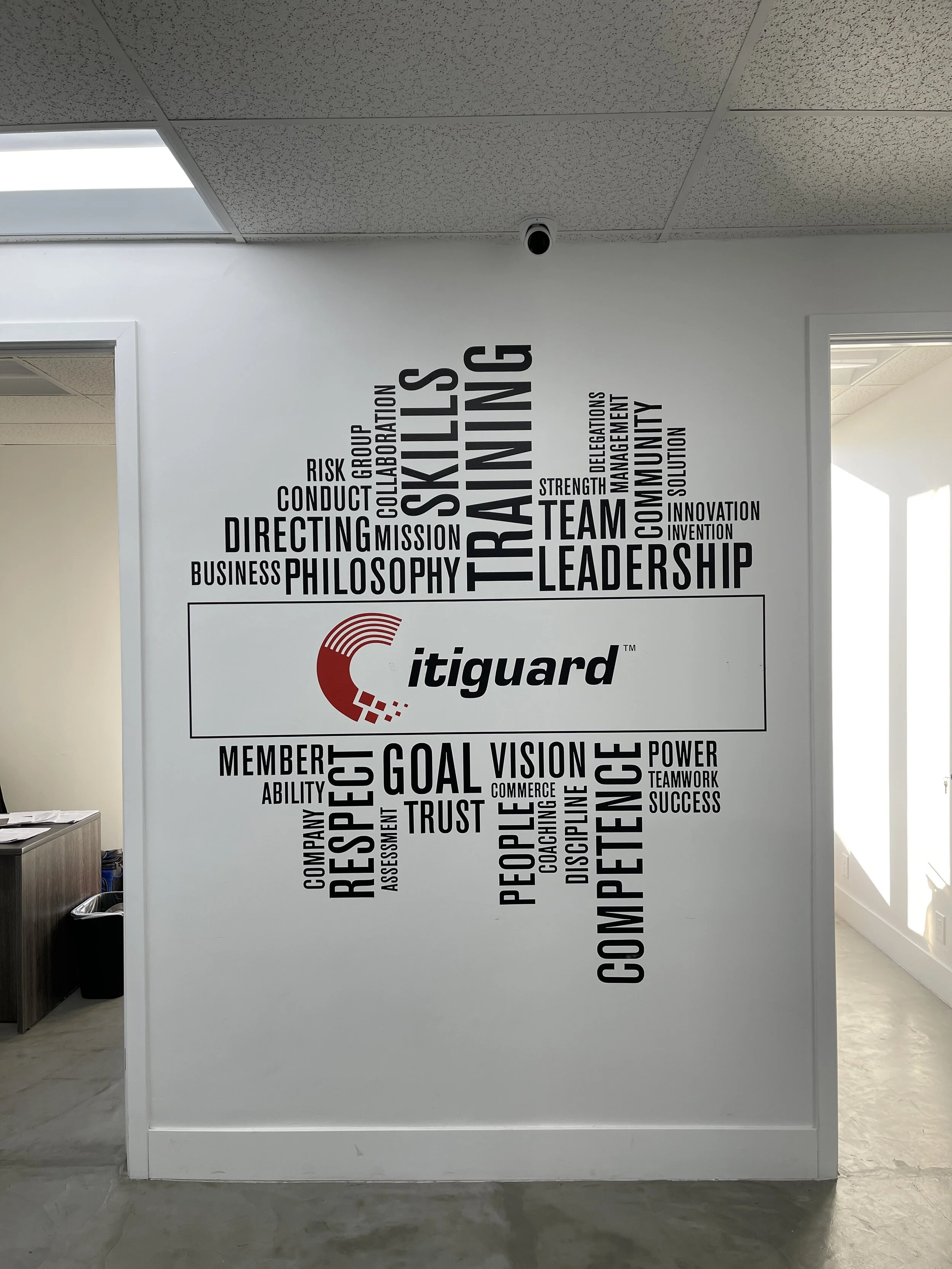 Computer cut vinyl wall graphic