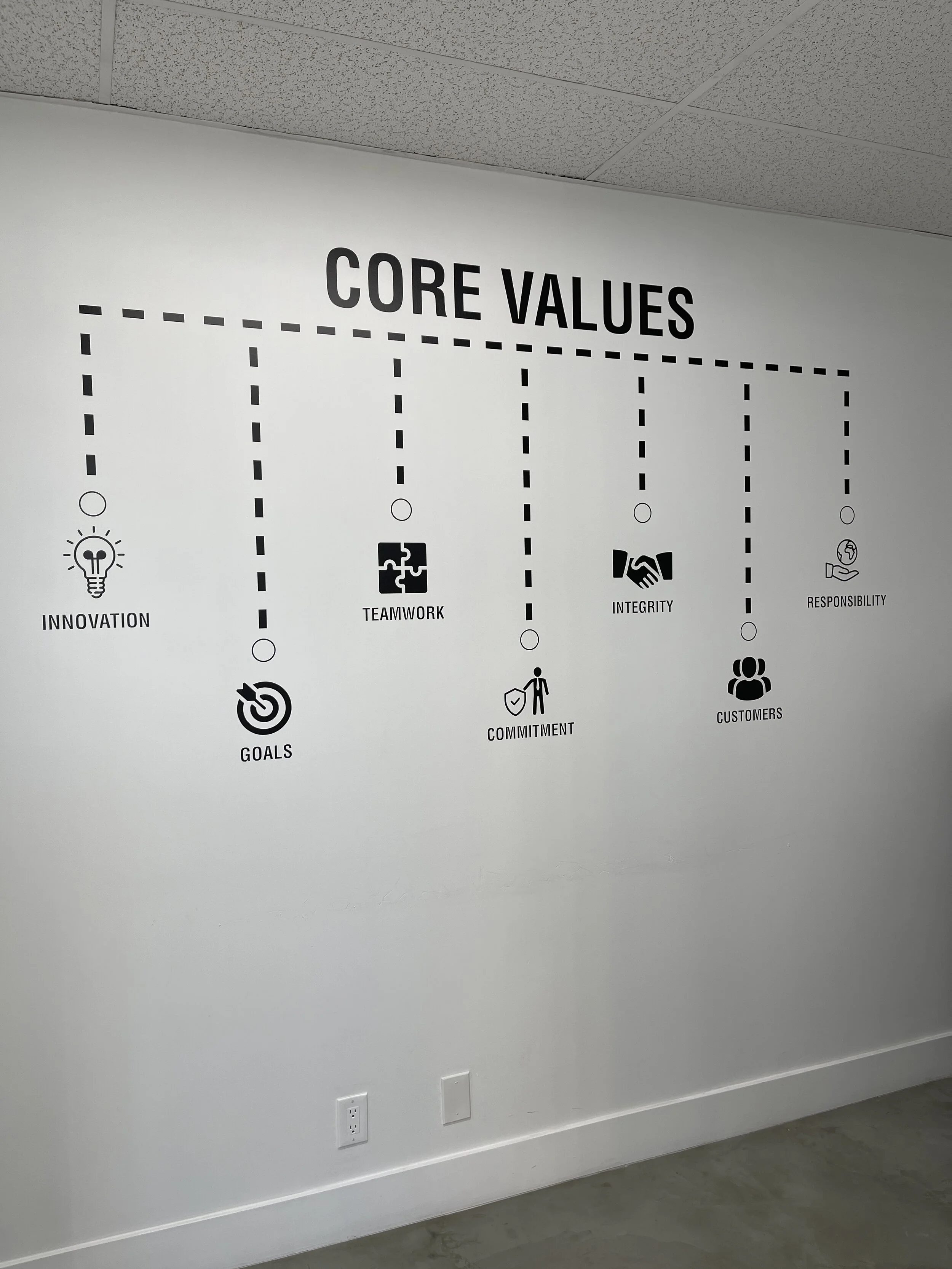 Computer cut vinyl wall graphic