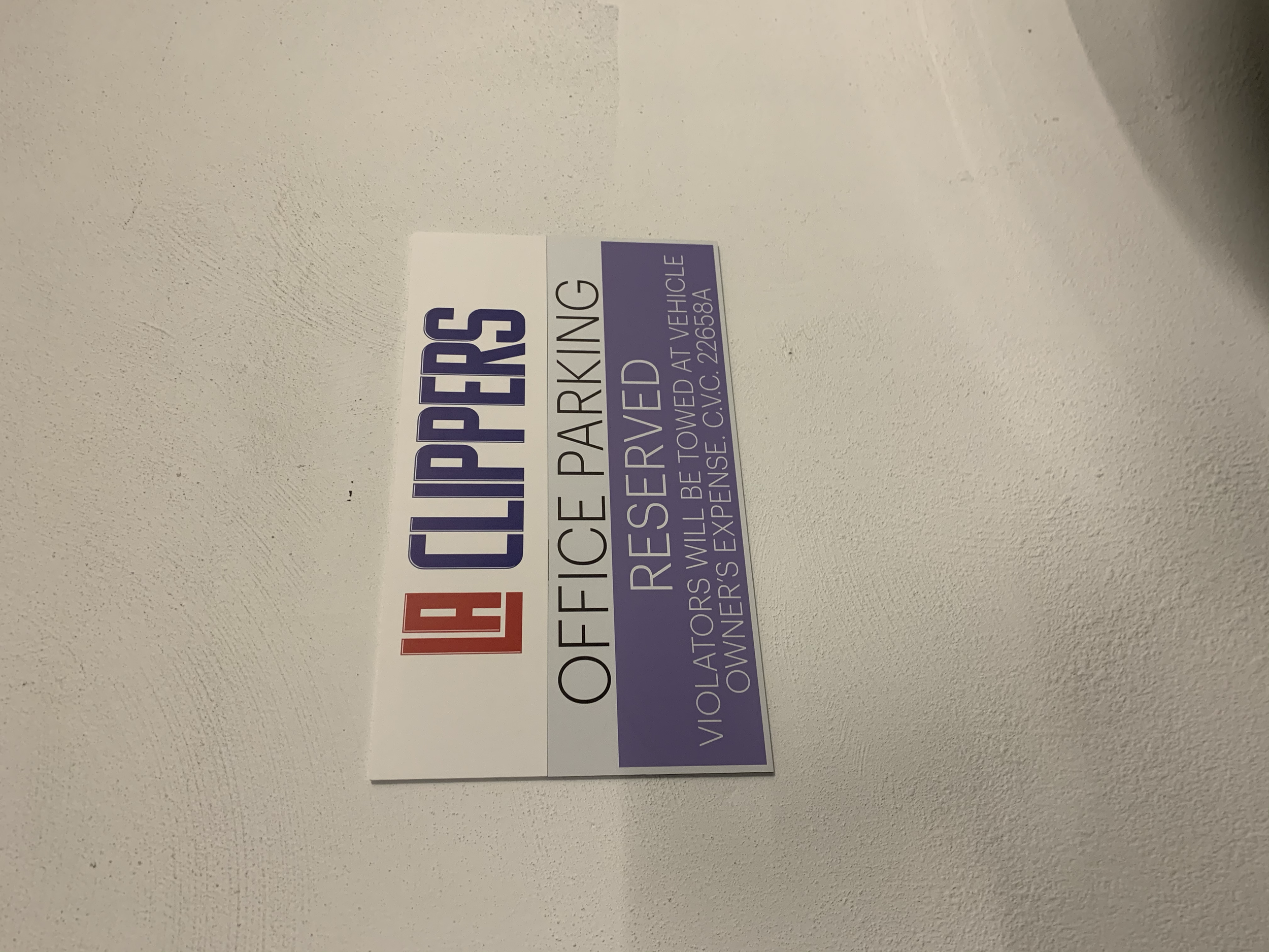 PVC reserve parking sign