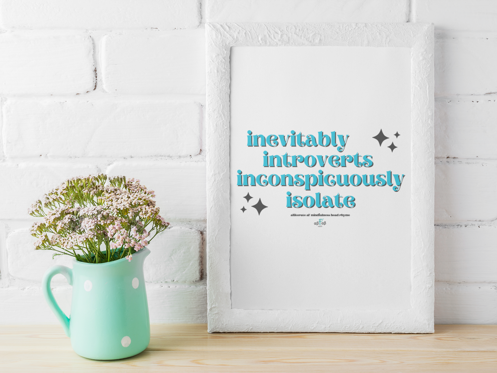 Inevitably Introverts Inconspicuously Isolate V1 Digital Download Mental Health Mindfulness Printable PDF