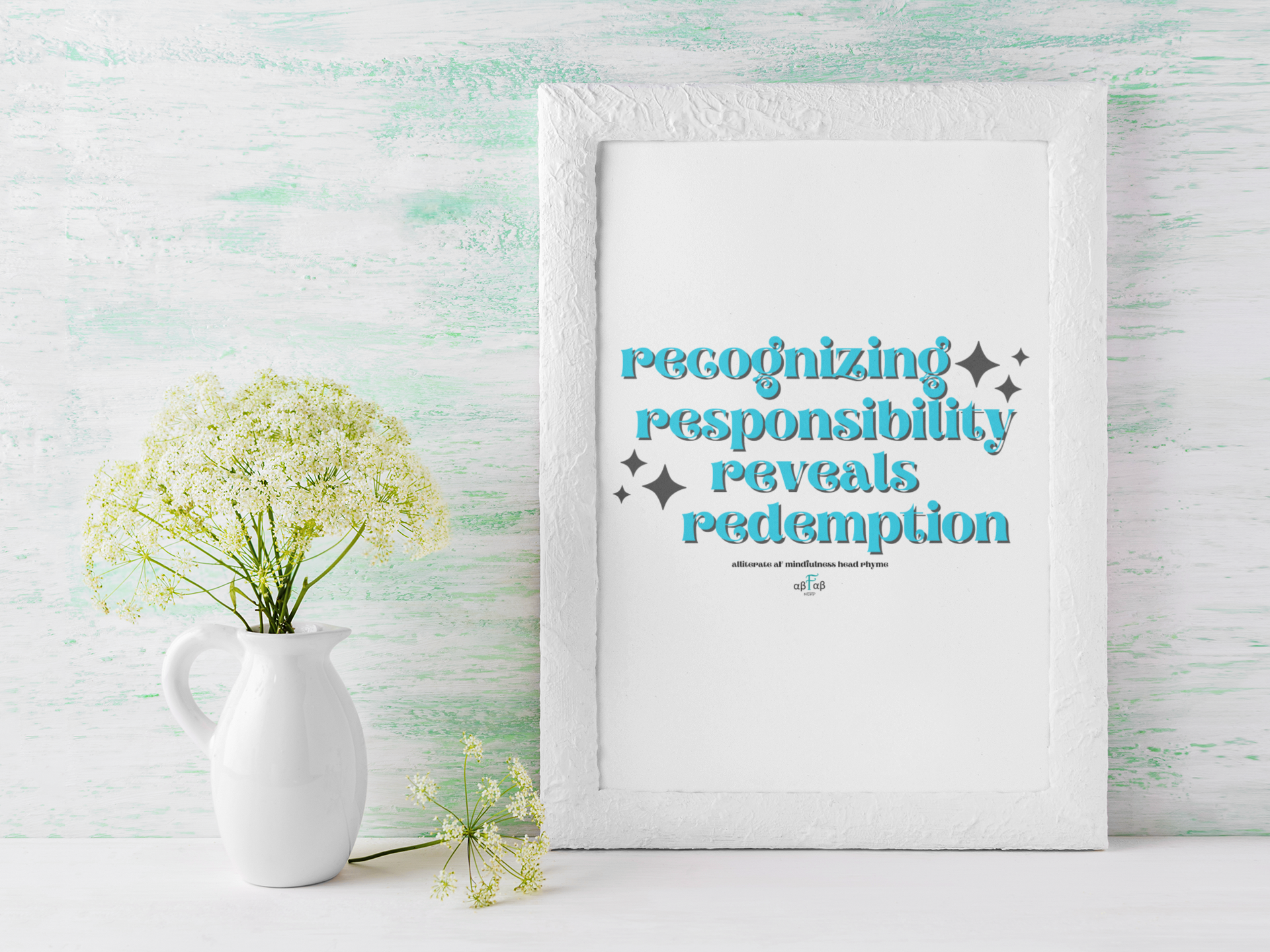 Recognizing Responsibility Reveals Redemption V1 Digital Download Mental Health Mindfulness Printable PDF