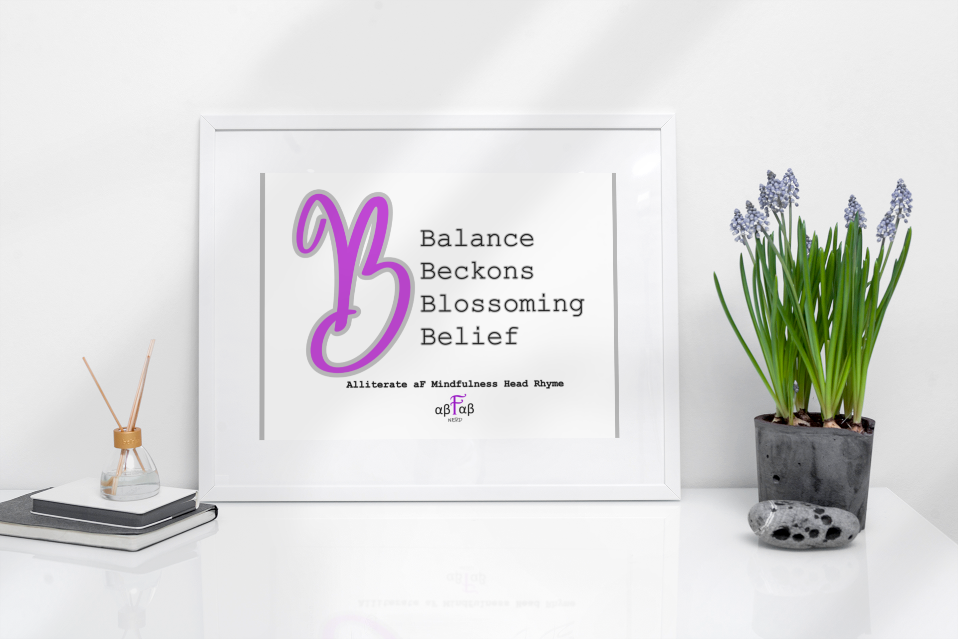 Balance Beckons Blossoming Belief V2 Digital Download Mental Health Mindfulness Printable PDF