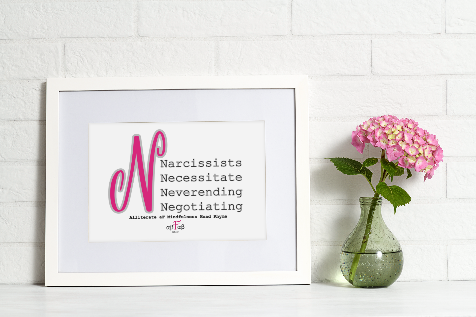 Narcissists Necessitate Never-ending Negotiating V2 Digital Download Mental Health Mindfulness Printable PDF