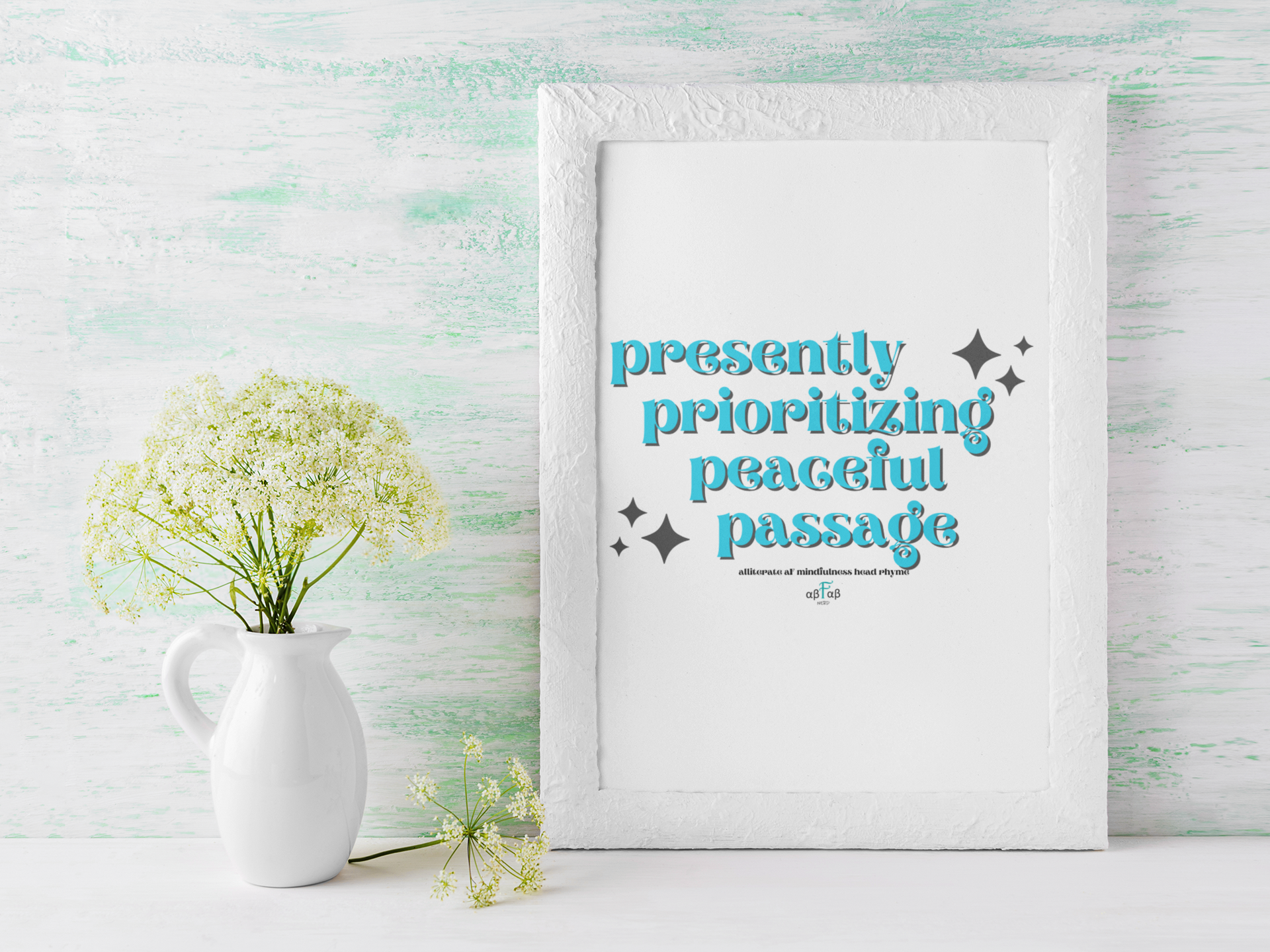Presently Prioritizing Peaceful Passage V1 Digital Download Mental Health Mindfulness Printable PDF