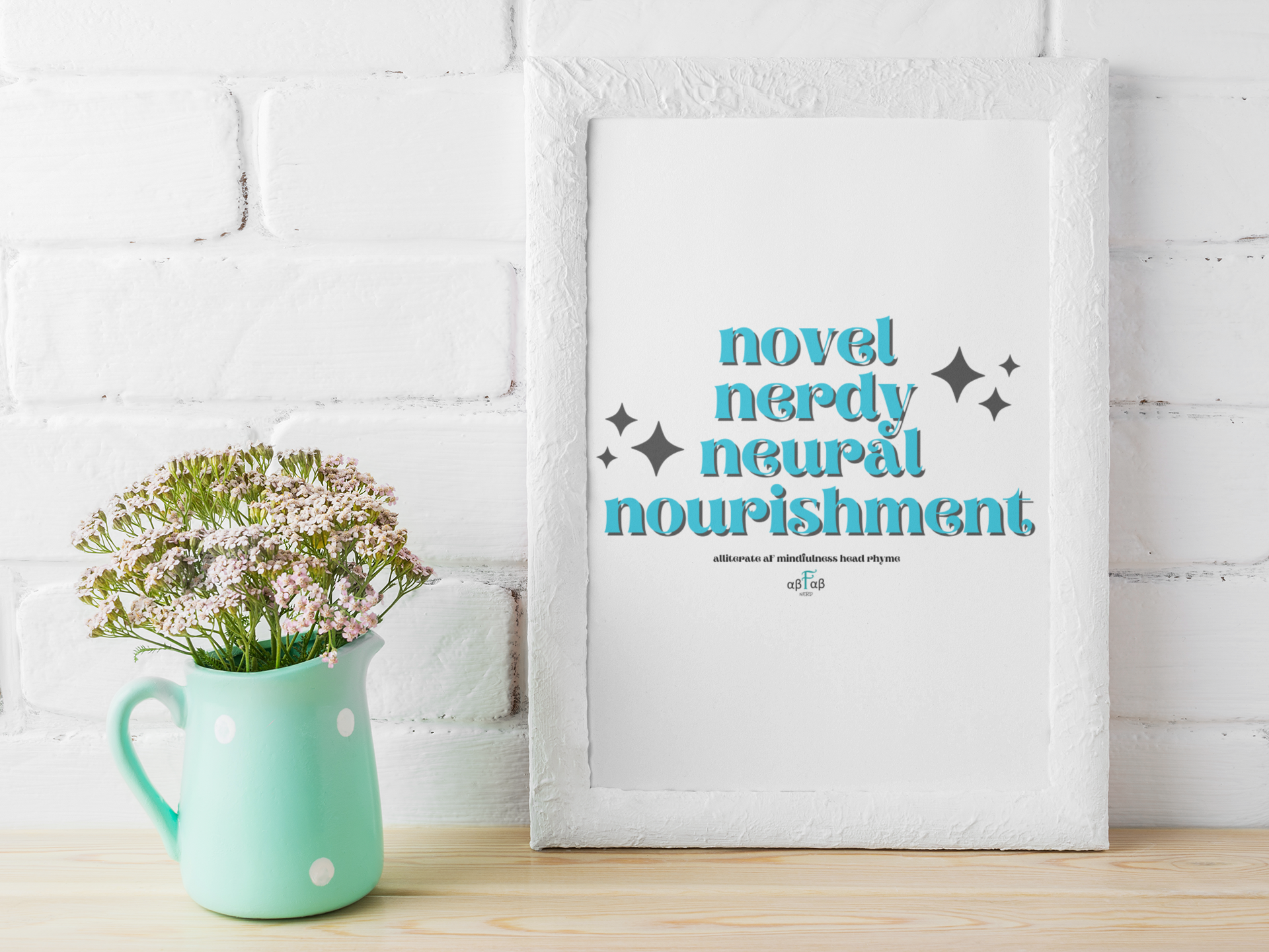 Novel Nerdy Neural Nourishment V1 Digital Download Mental Health Mindfulness Printable PDF
