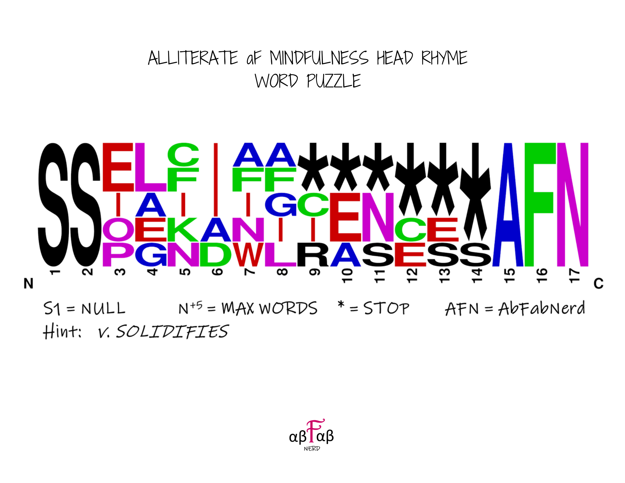 SOLIDIFIES Alliteration WORD PUZZLE Daily Affirmations Digital Download Mental Health Mindfulness Printable PDF