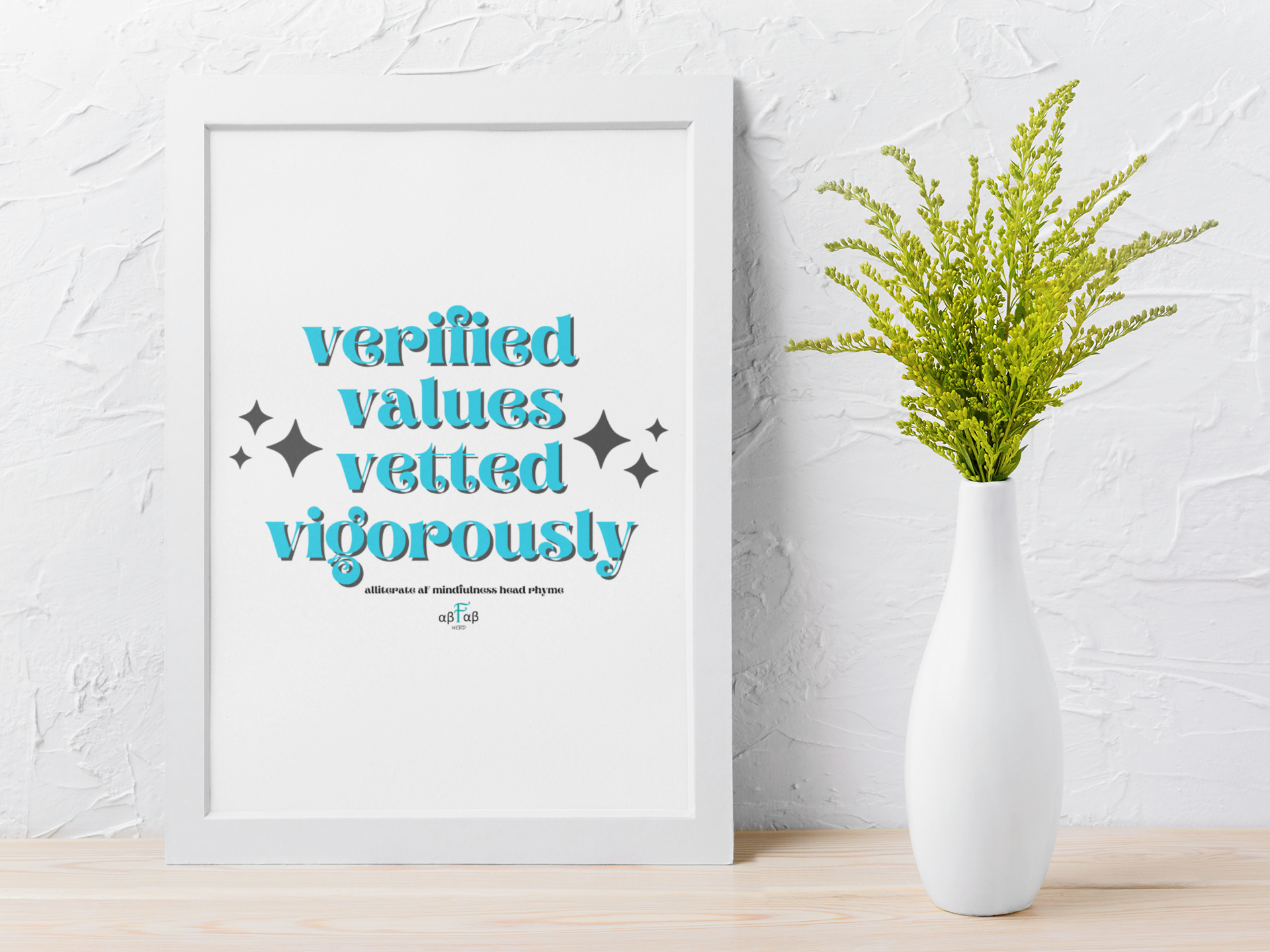 Verified Values Vetted Vigorously V1 Digital Download Mental Health Mindfulness Printable PDF