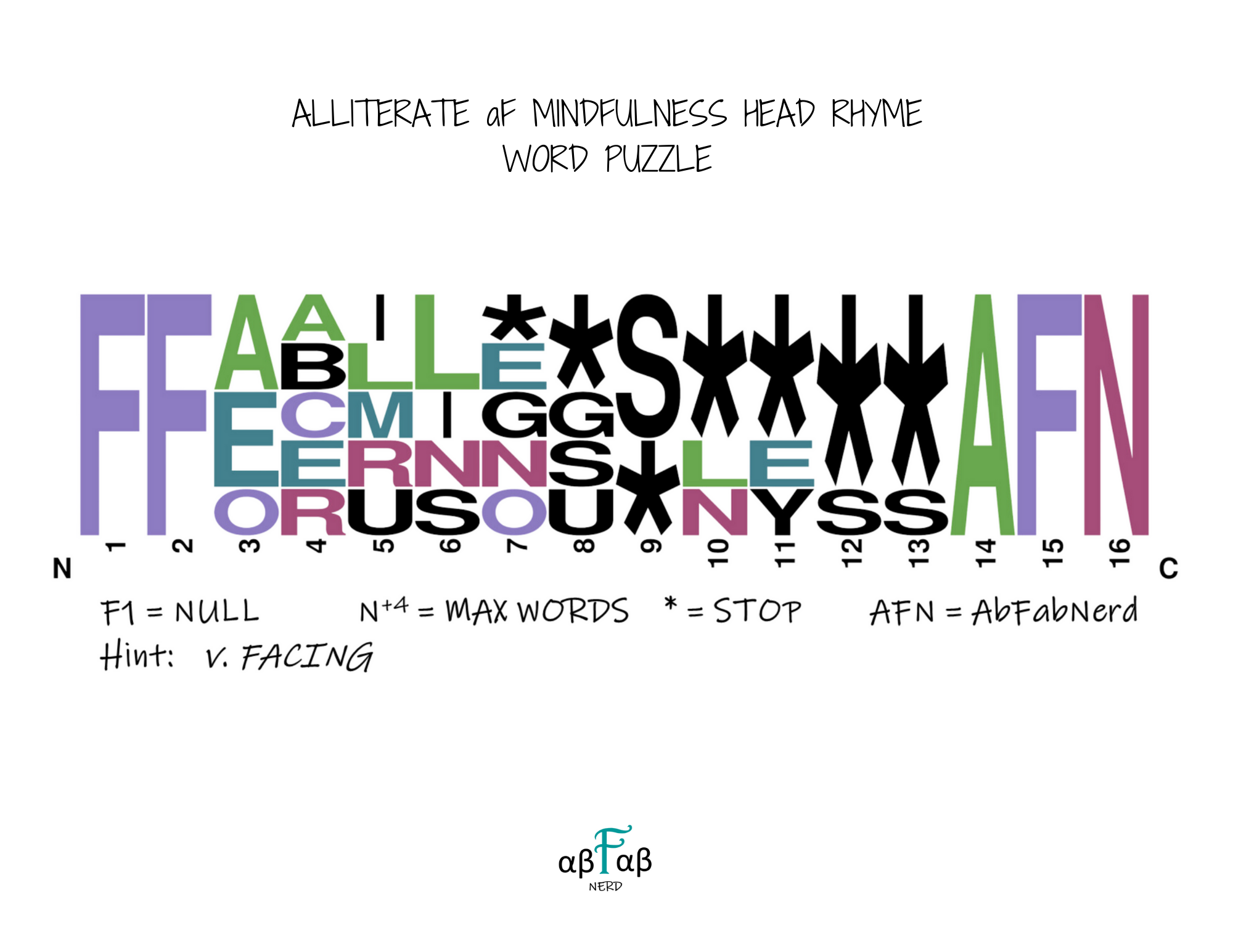 FACING Alliteration WORD PUZZLE Daily Affirmations Digital Download Mental Health Mindfulness Printable PDF