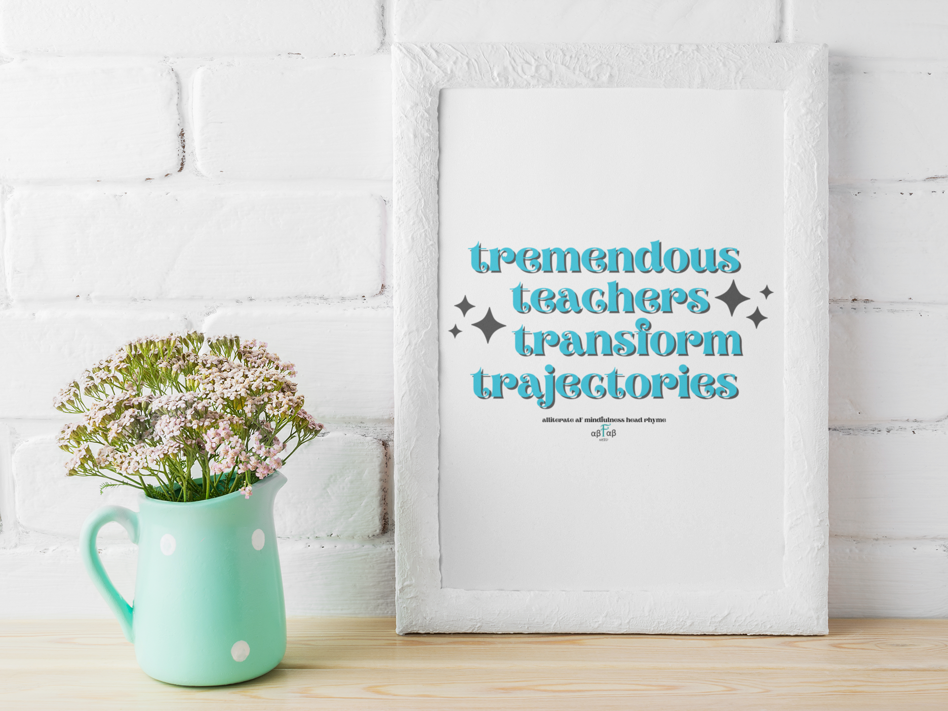 Tremendous Teachers Transform Trajectories V1 Digital Download Mental Health Mindfulness Printable PDF