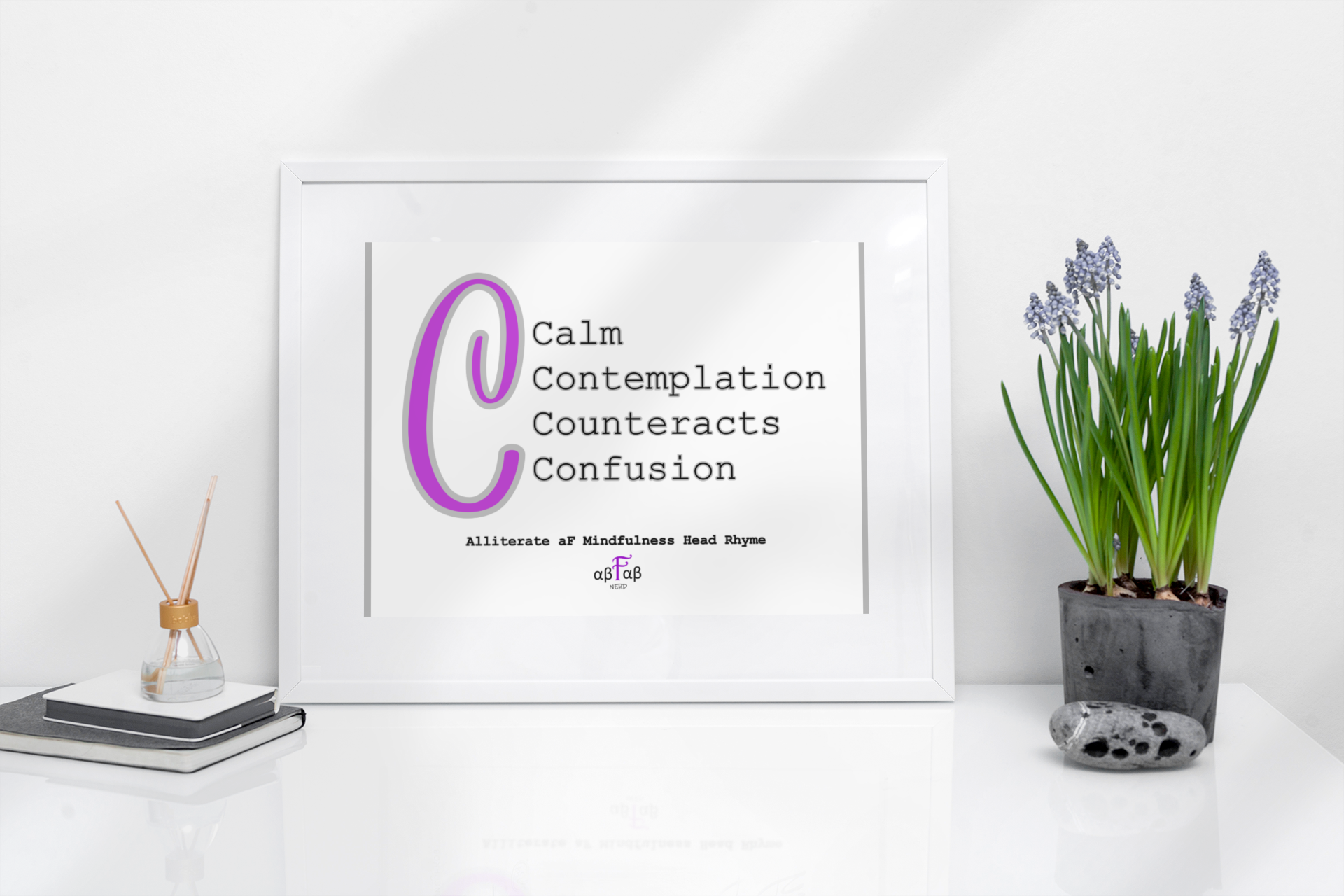 Calm Contemplation Counteracts Confusion V2 Digital Download Mental Health Mindfulness Printable PDF