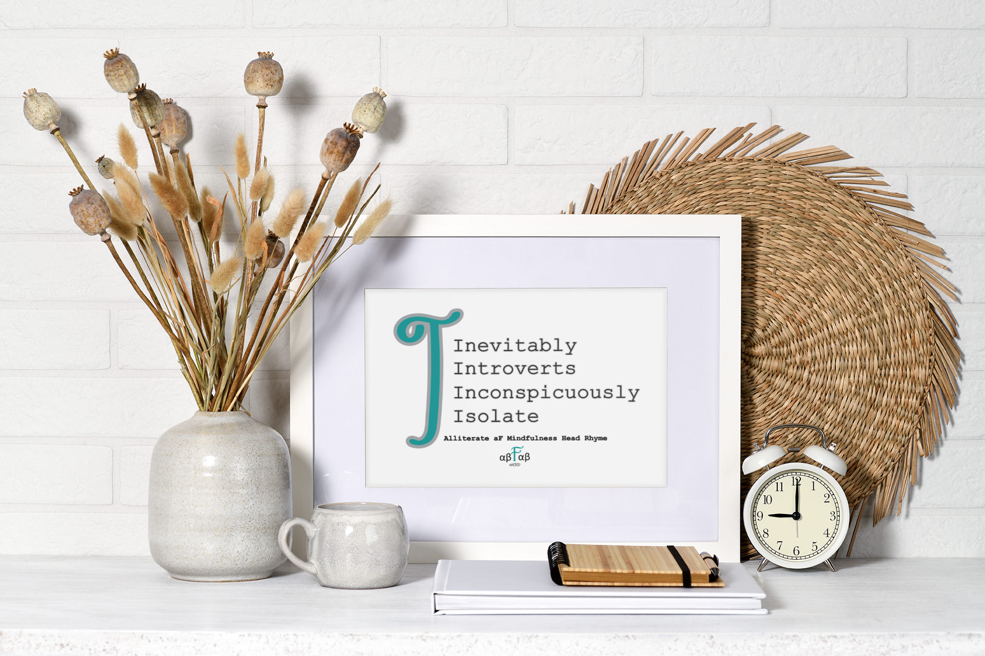 Inevitably Introverts Inconspicuously Isolate V2 Digital Download Mental Health Mindfulness Printable PDF