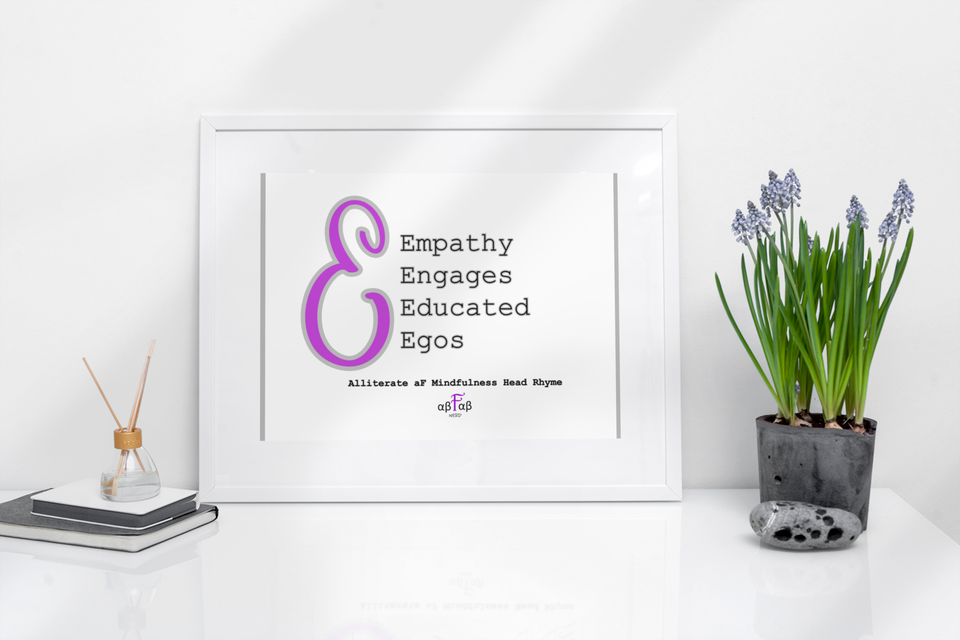 Empathy Engages Educated Egos V2 Digital Download Mental Health Mindfulness Printable PDF