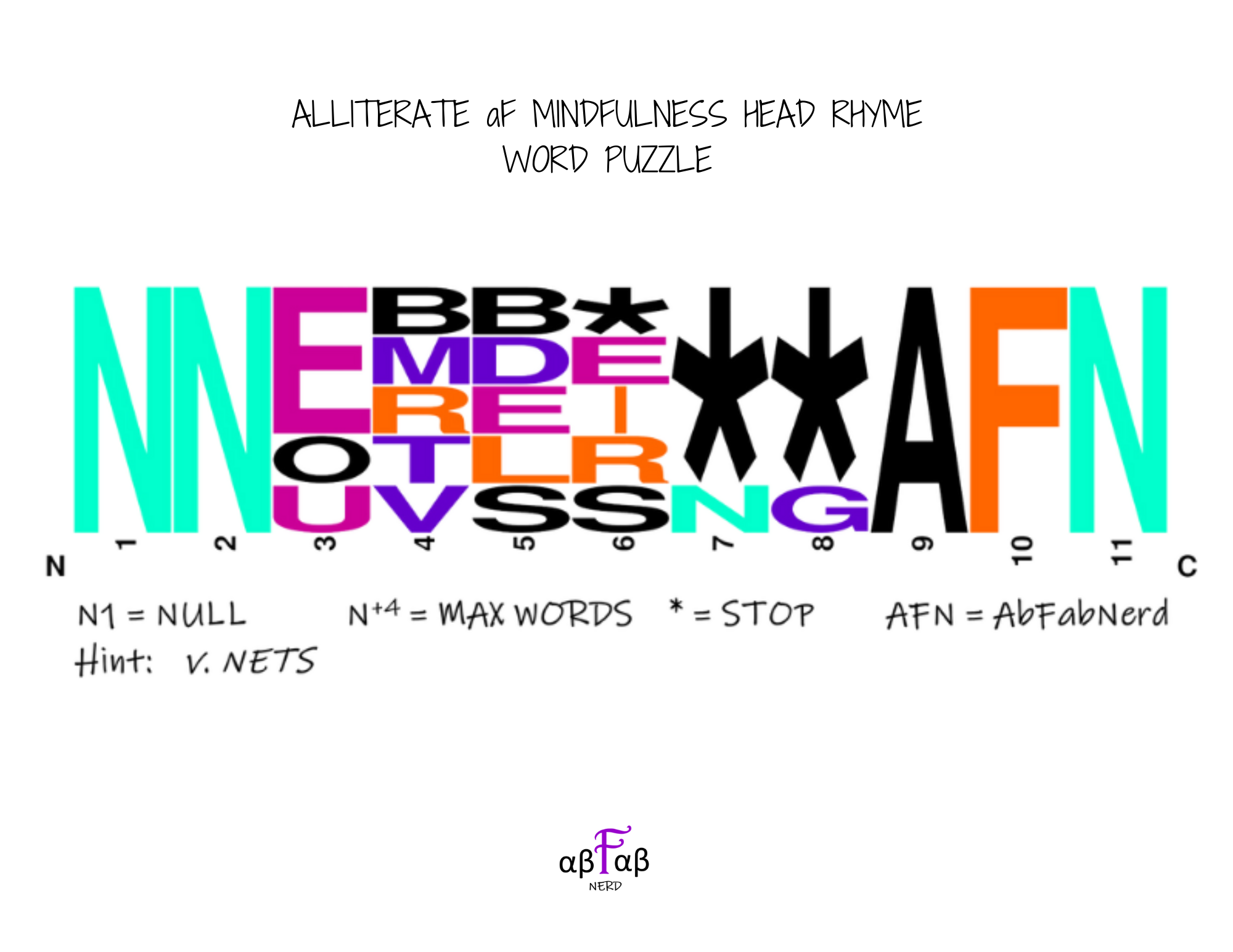 NETS Alliteration WORD PUZZLE Daily Affirmations Digital Download Mental Health Mindfulness Printable PDF