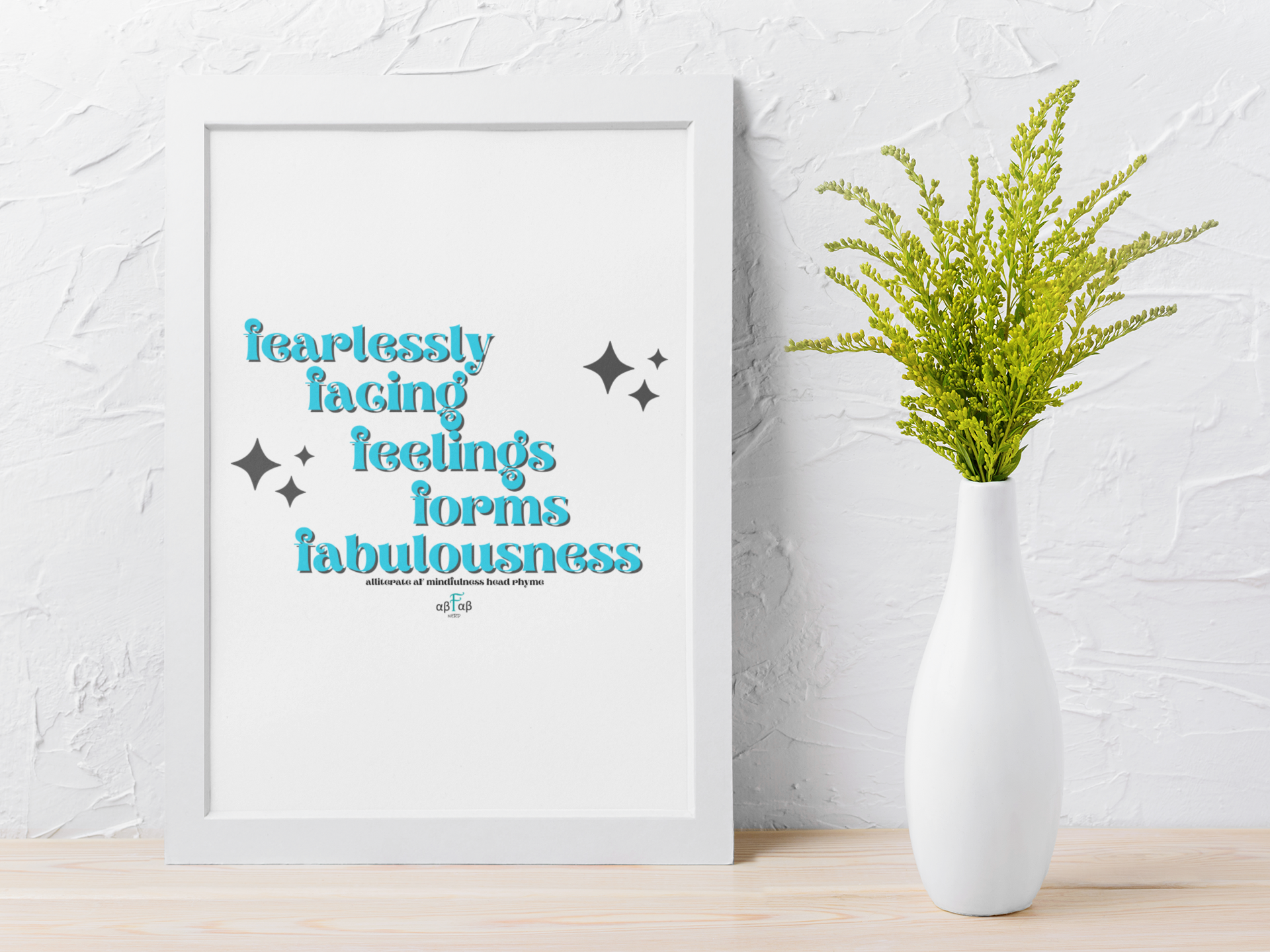 Fearlessly Facing Feelings Forms Fabulousness V1 Digital Download Mental Health Mindfulness Printable PDF