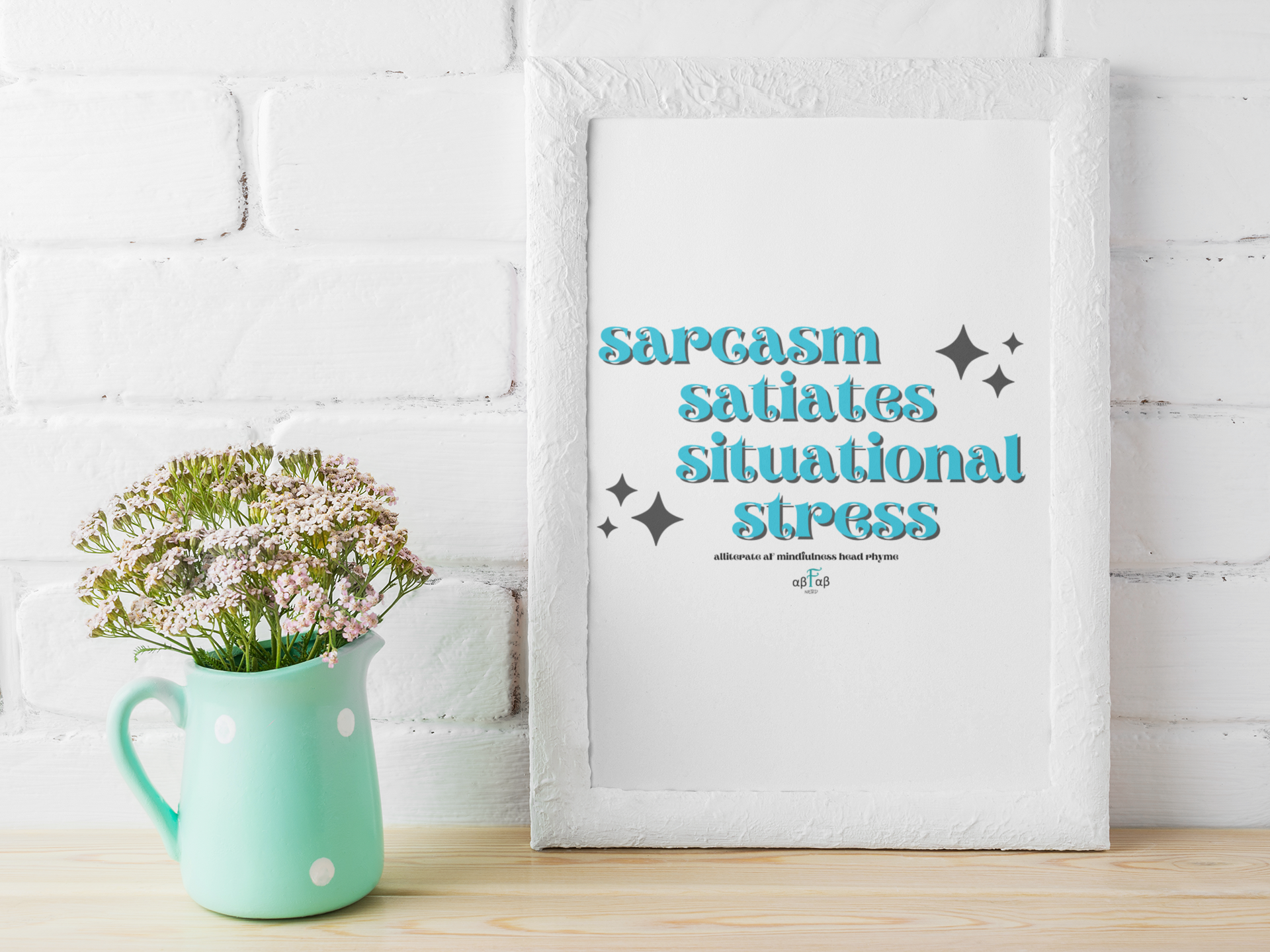 Sarcasm Satiates Situational Stress V1 Digital Download Mental Health Mindfulness Printable PDF