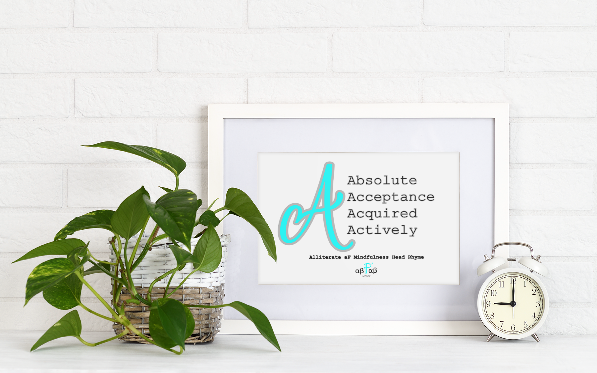 Absolute Acceptance Acquired Actively V2 Digital Download Mental Health Mindfulness Printable PDF