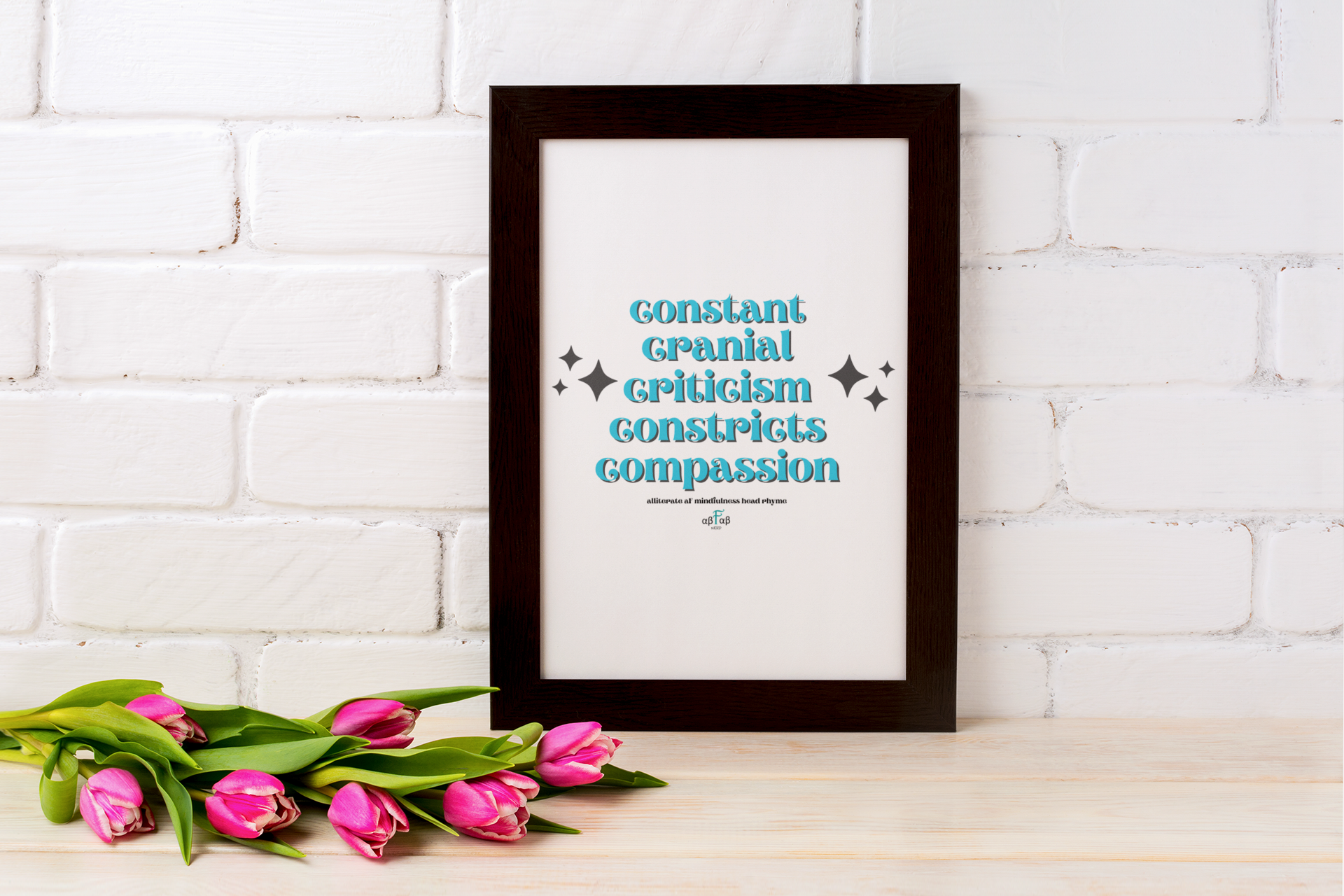 Constant Cranial Criticism Constricts Compassion V1 Digital Download Mental Health Mindfulness Printable PDF