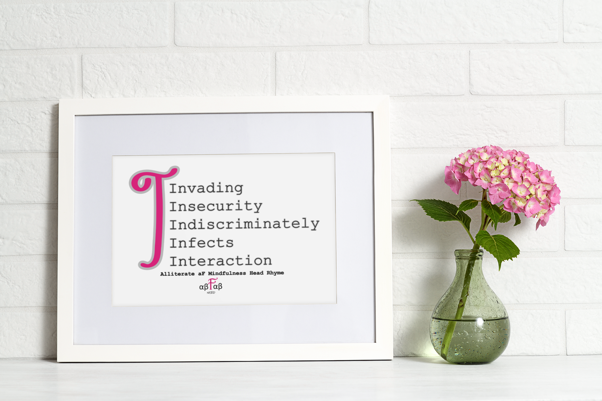 Invading Insecurity Indiscriminately Infects Interaction V2 Digital Download Mental Health Mindfulness Printable PDF