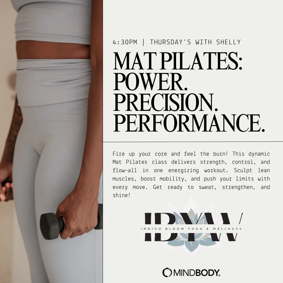 β¨Time for something new! β¨
Thursdays at 4:30pm is now "Mat Pilates: Power. Precision. Performance." — starting today with @shellytrain !
•
Come sculpt, stabilize, and sweat. You know Shelly always brings the heat! π₯ 
•
Book
