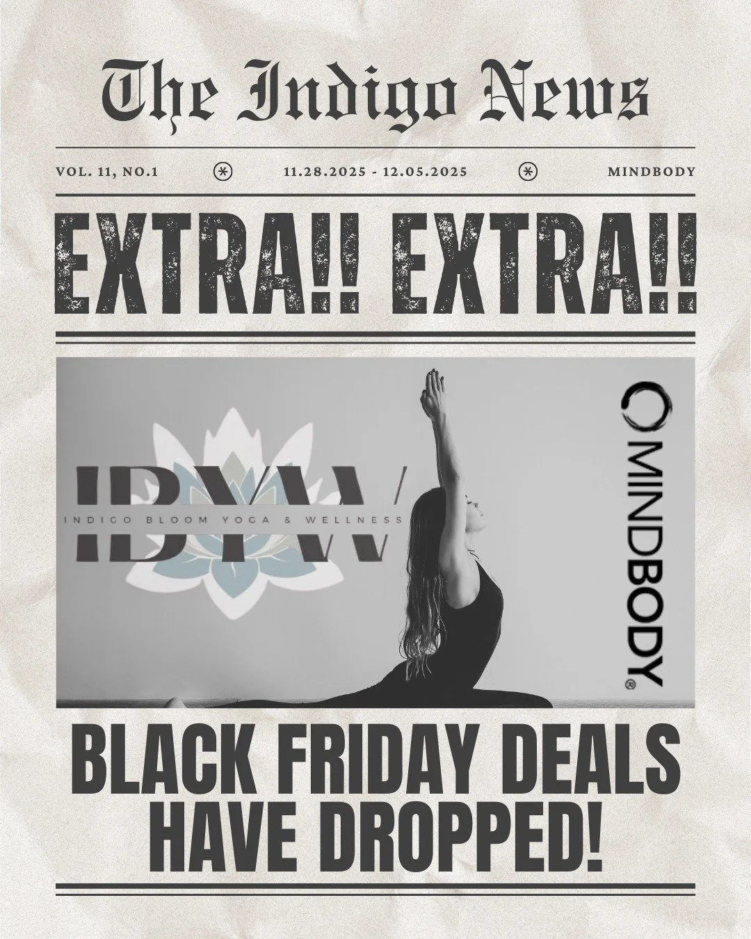 🖤 BLACK FRIDAY IS HERE 🖤
&bull;
Your practice. Your power. Your best deal of the year.
Swipe your way into the hottest savings of the season 🔥🖤
&bull;
🖤 Offers valid until 12.05.2025
🖤 Book + purchase through MINDBODY
🖤 Give yourself the gift 