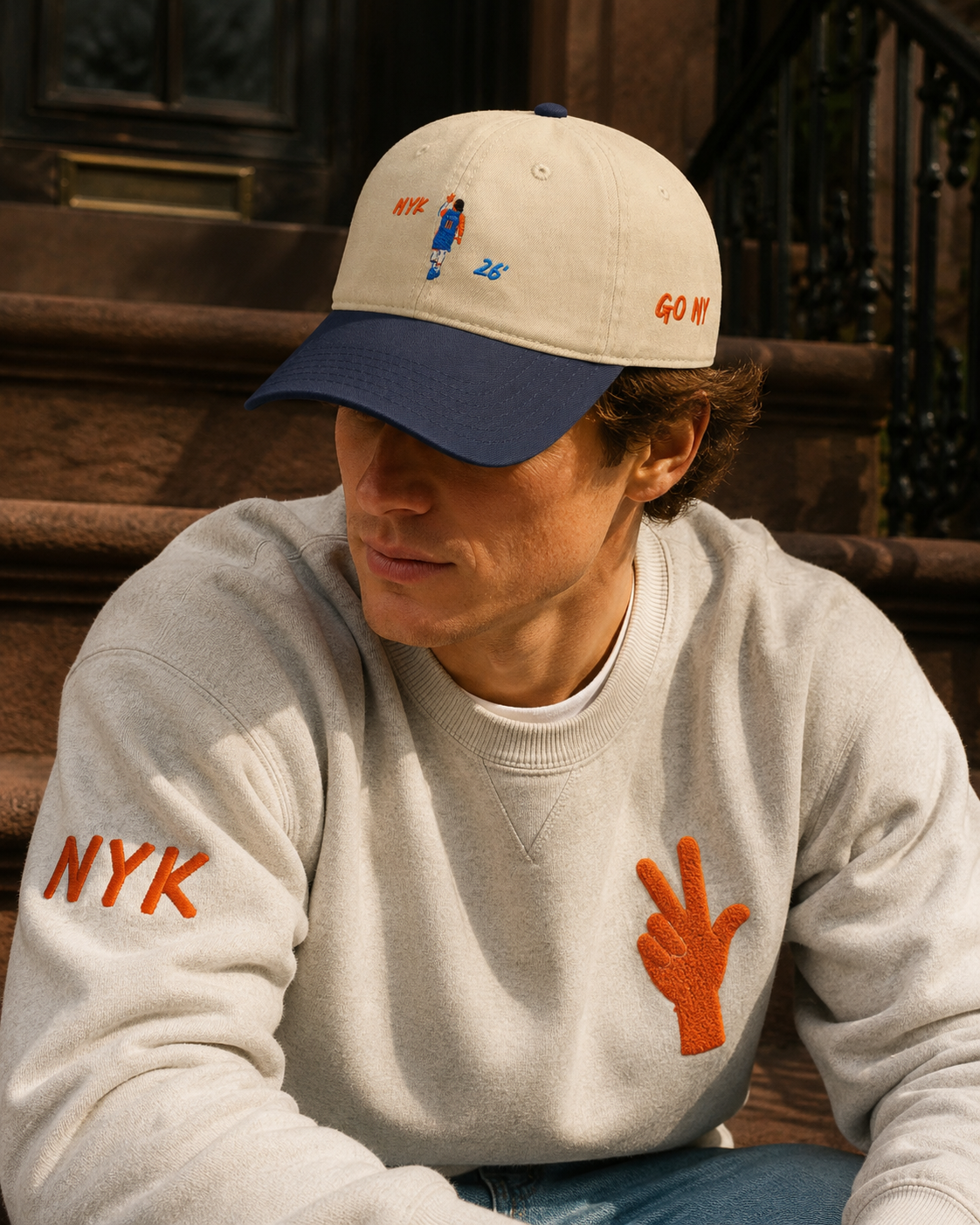 Knicks Hat, Sweater, And Model.png