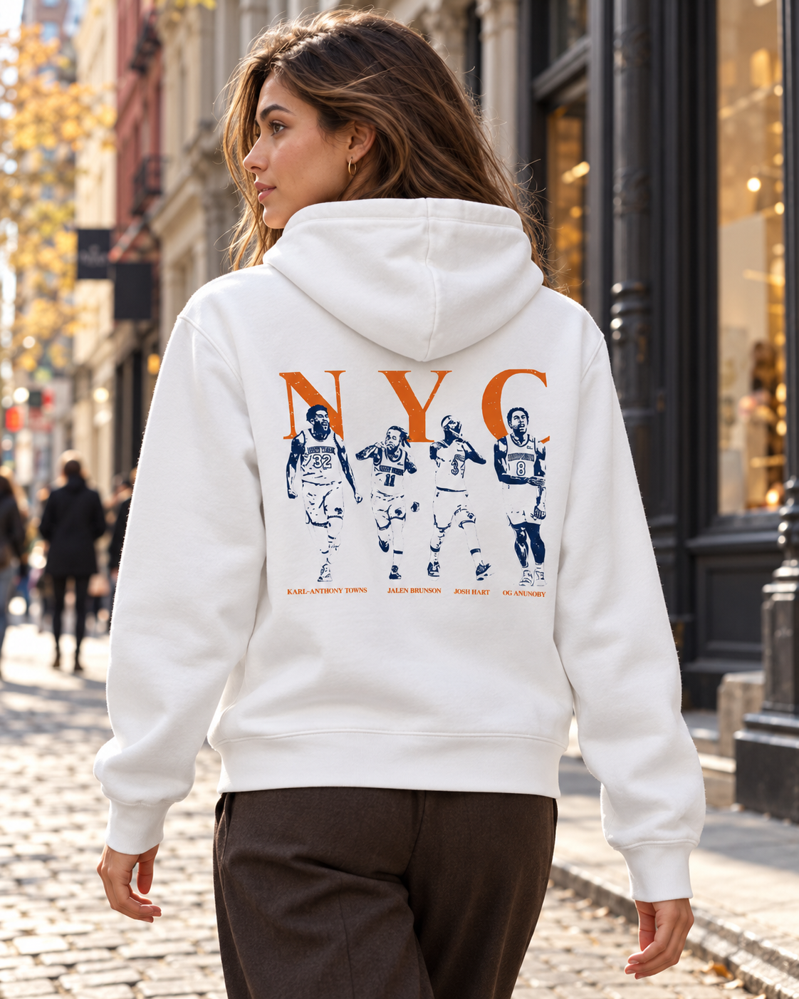 NYC Folded Knicks Embroidered Front, Printed Back Model Woman.png