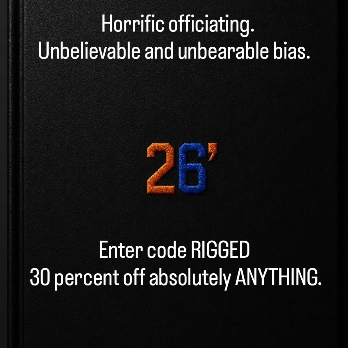 Horrific officiating. Unbelievably biased and one sided. A disgusting assault to all Knick fans. 

Enter code RIGGED for 30 percent off absolutely anything. 

#knicks #nba #msg
