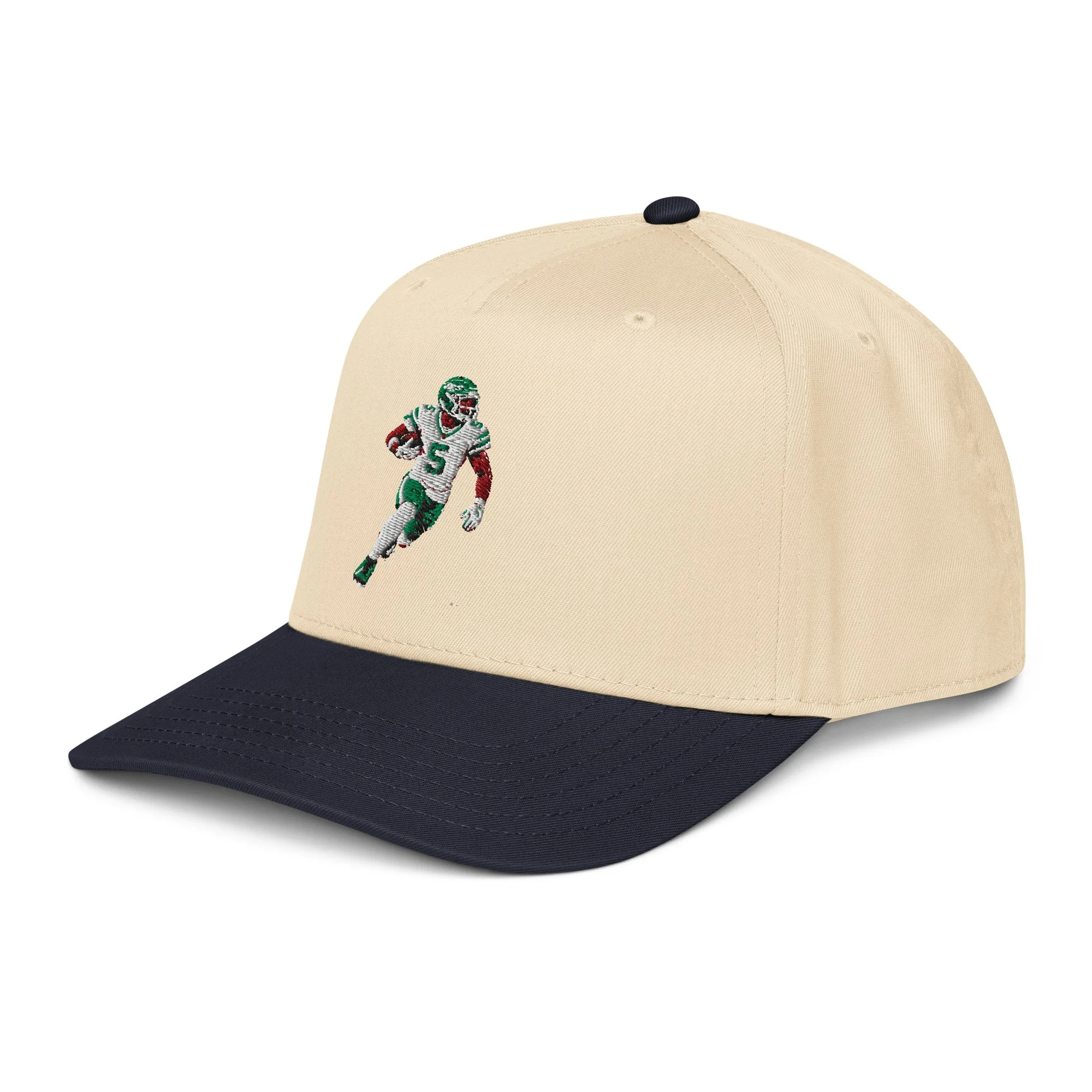 5-panel-mid-profile-baseball-cap-navy-natural-left-front-6a8f8406c85b5.jpg