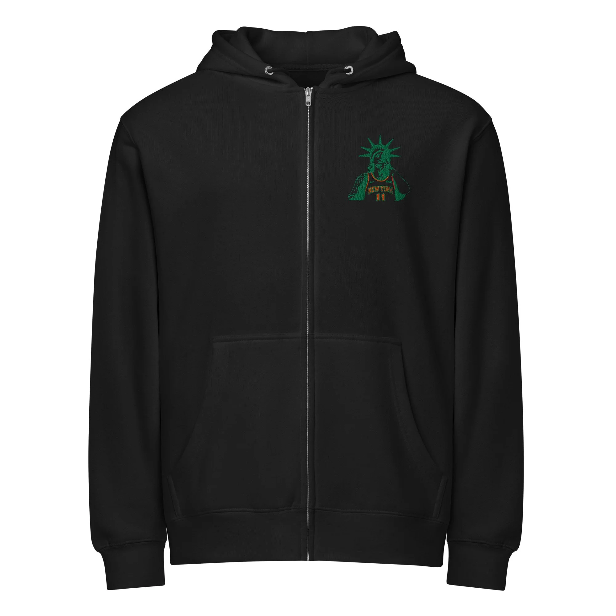 Black Liberty Embroidered Premium full zip hoodie