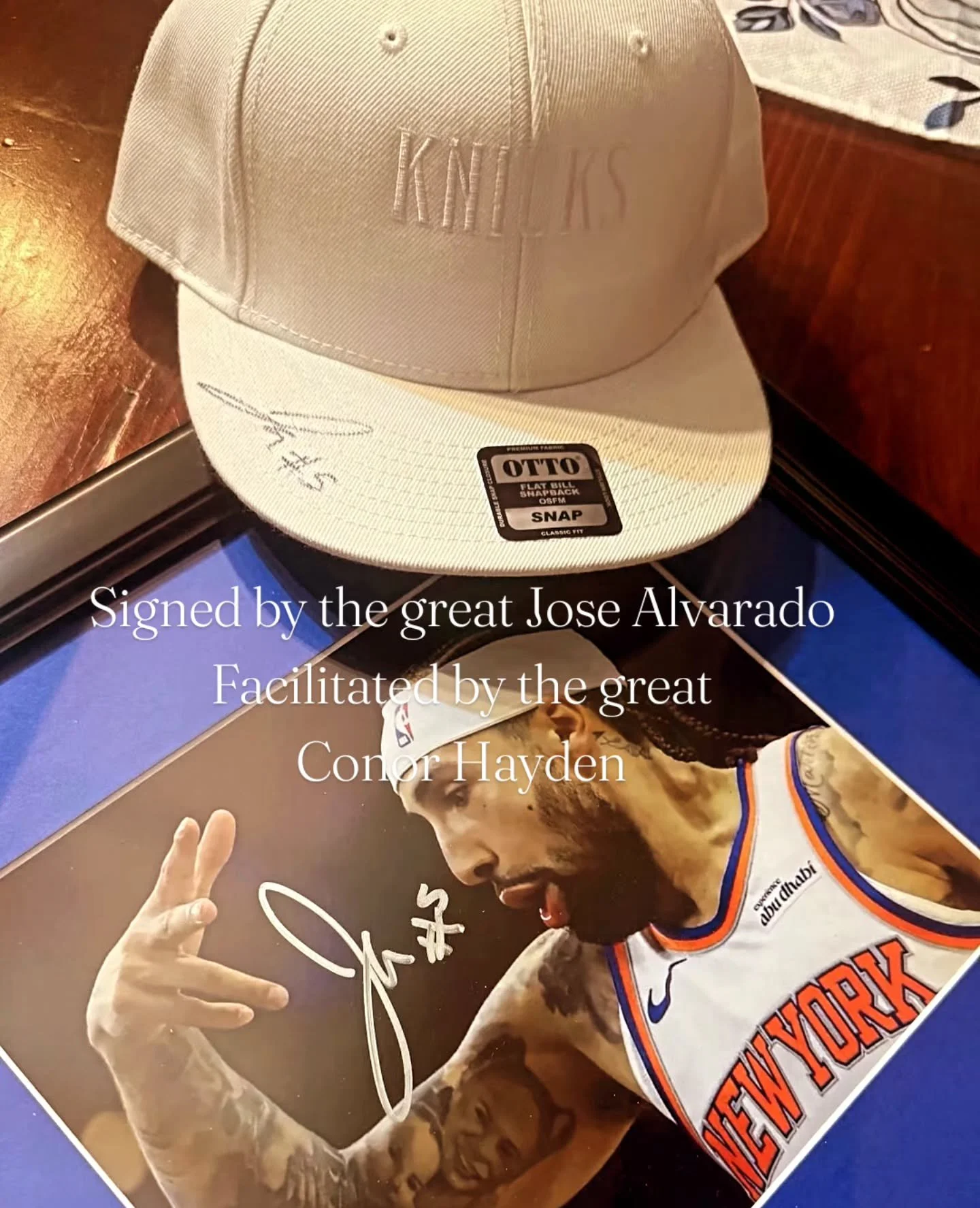 Clean, Knick Embroidered White on White Snapback all cotton hat. Thank you @therealgta and @hayden.likes.hoop . Alvarado's heroic efforts and unbridled confidence in the finals gave the Knicks a desperately needed spark that goes unnoticed. He showed