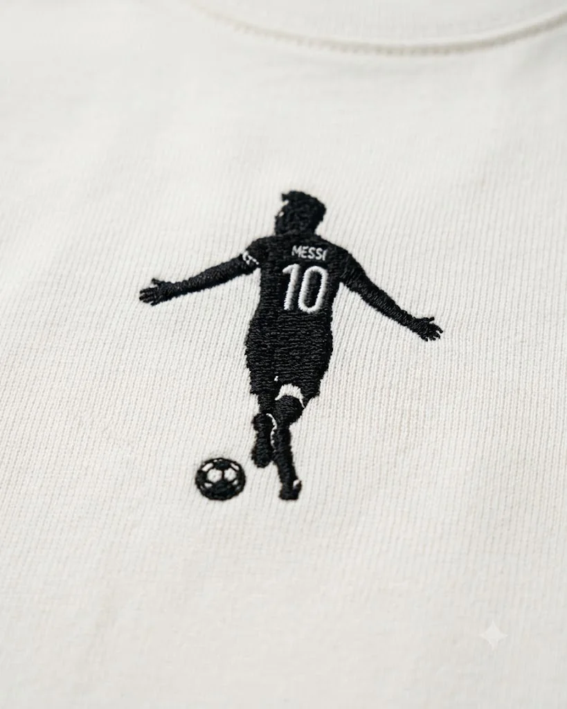 Messi Embroidered Center Men's Premium Short Sleeve Tee