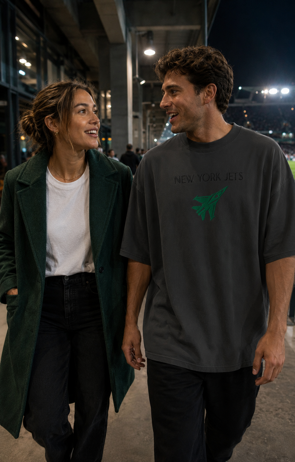 New York Jets Oversized Embroidered T-Shirt Couple.png