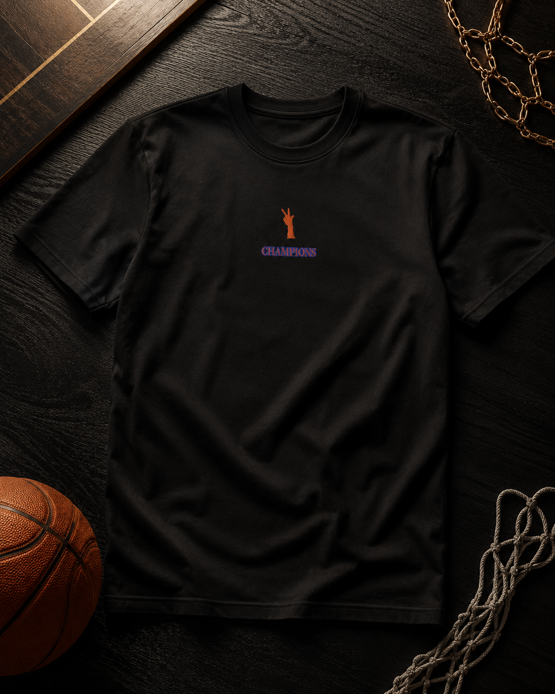 Champions Embroidered Men Premium Short Sleeve Tee