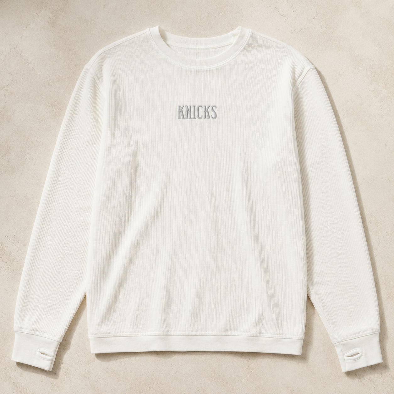Embroidered Comfy Cord Sweatshirt