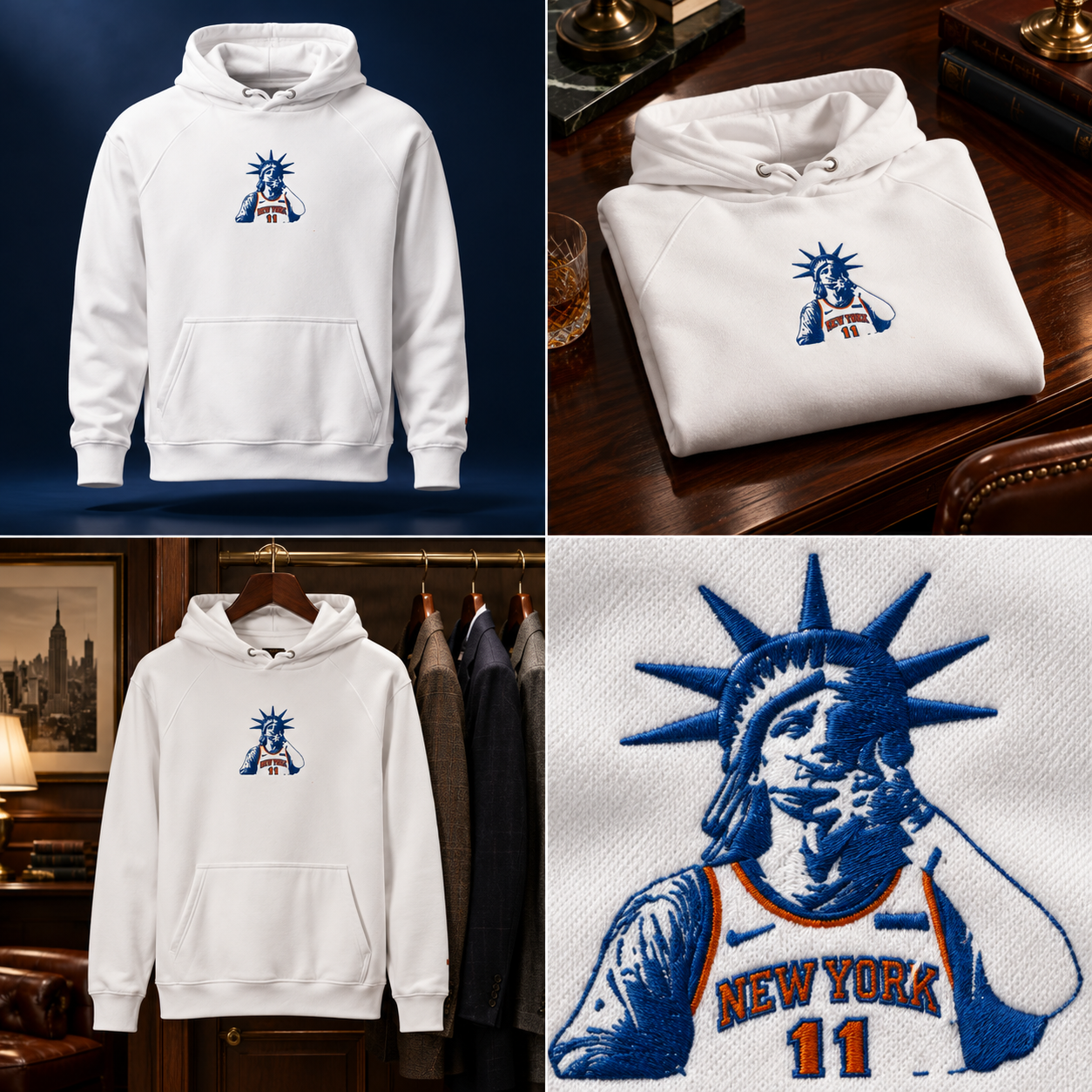 liberty Embroidered Heritage Unisex eco raglan hoodie