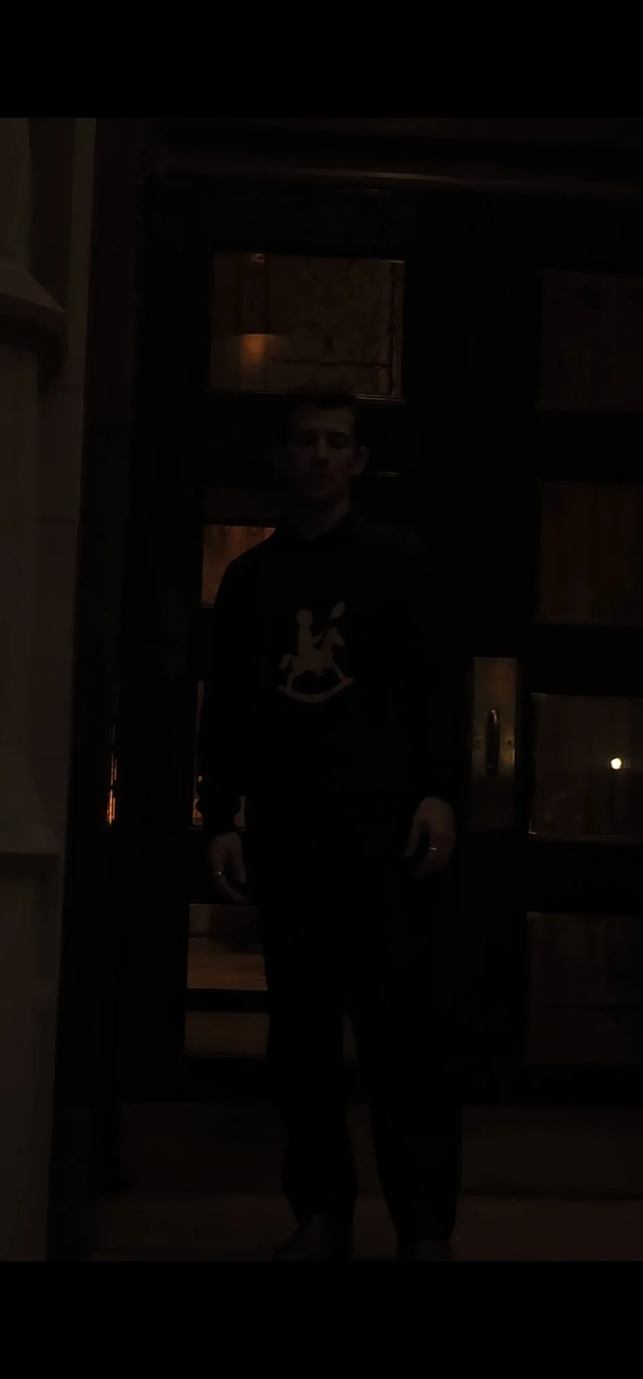 Black & Luxury Gold Crew Neck Sweater | Hand-sewn | Black