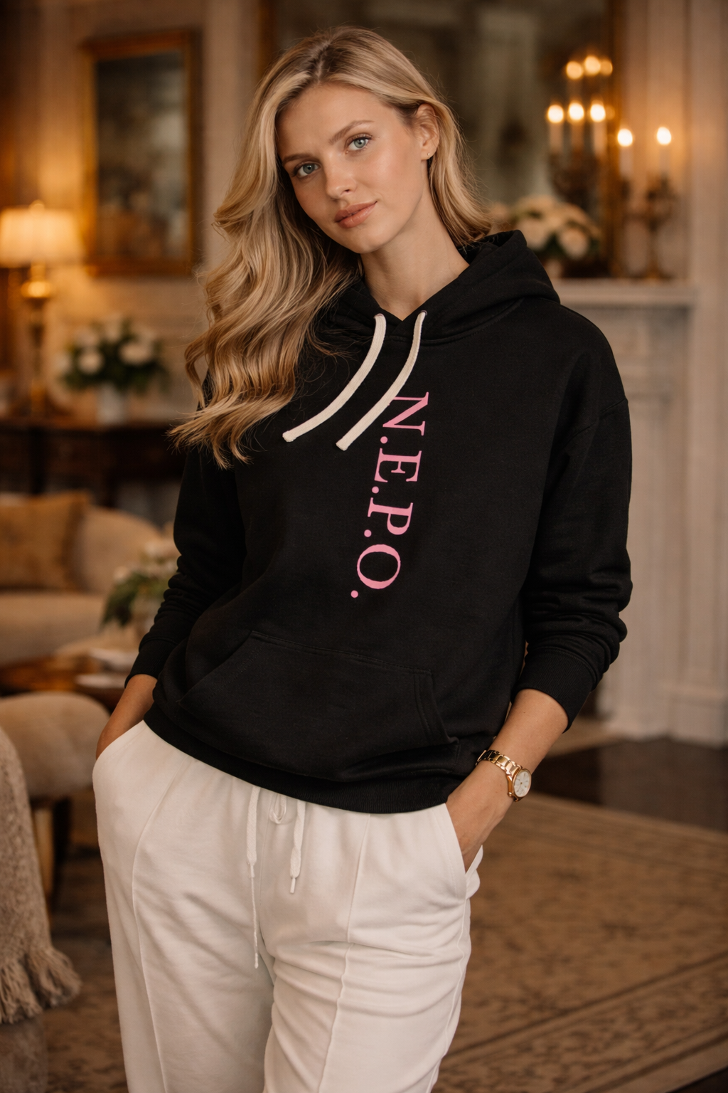 NEPO Unisex garment-dyed lightweight hoodie