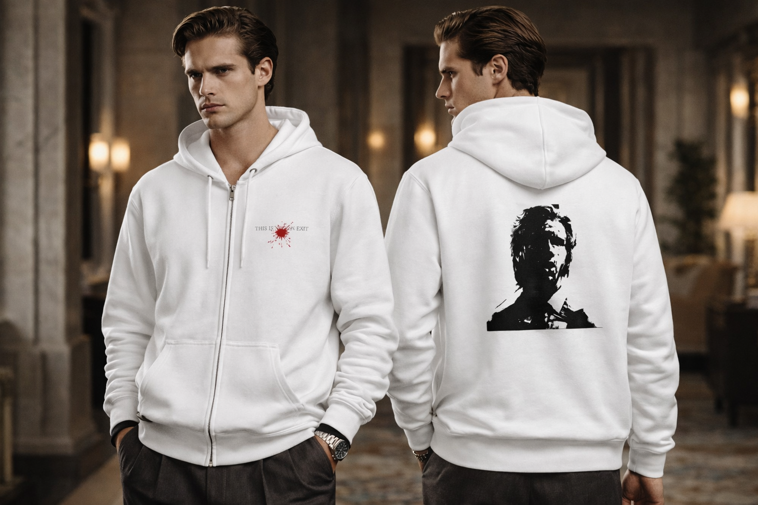 Patrick Bateman Embroidered Hoodie
