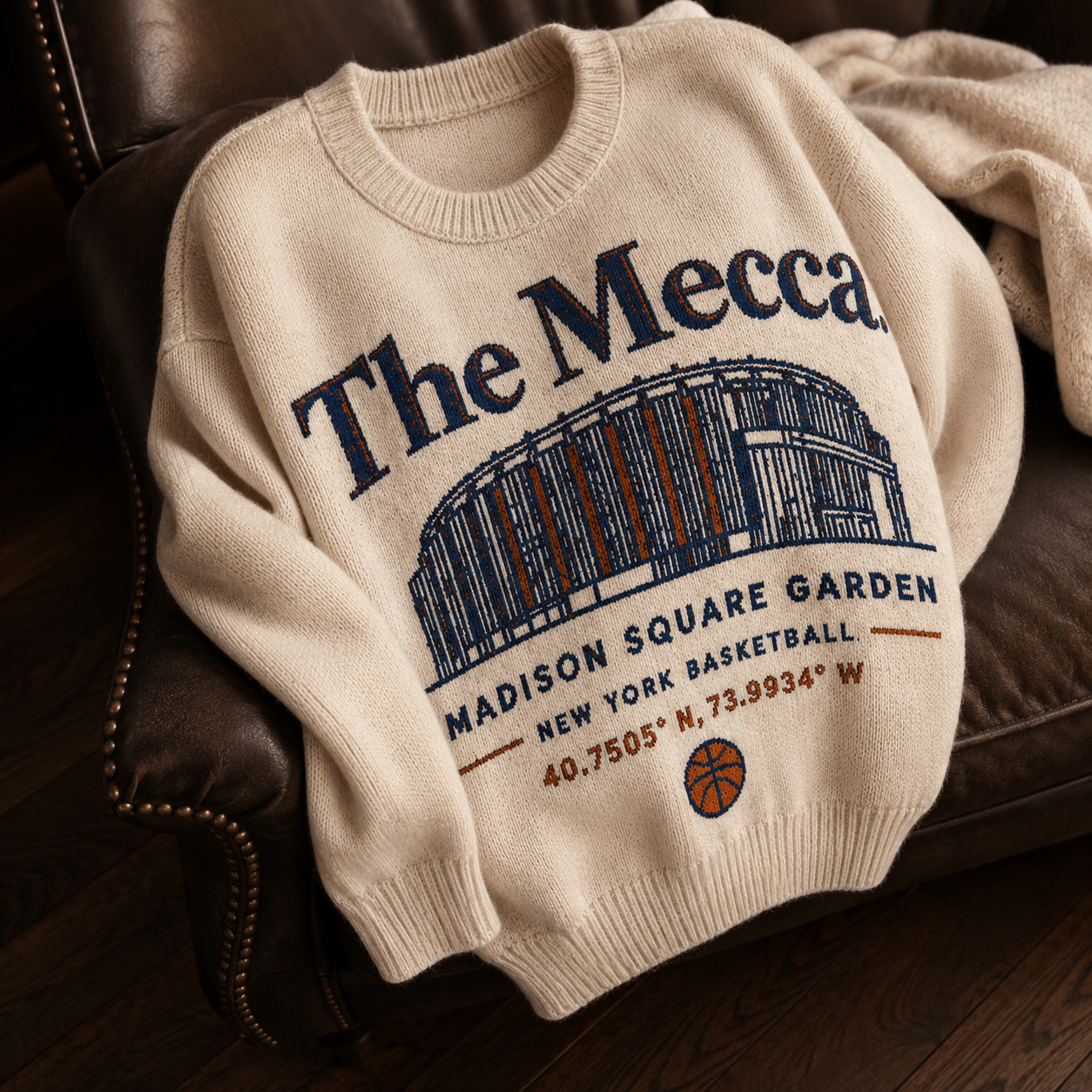 The Mecca Hand-Knit Relaxed Fit Knitted Crew Neck Sweater