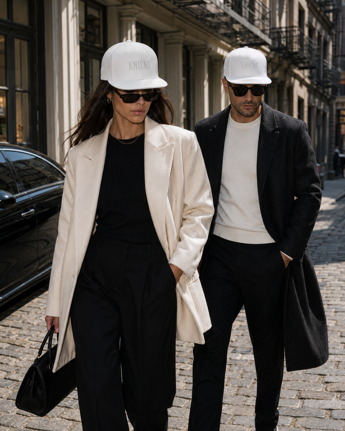 Knicks Hat White Lettering Soho Couple.png