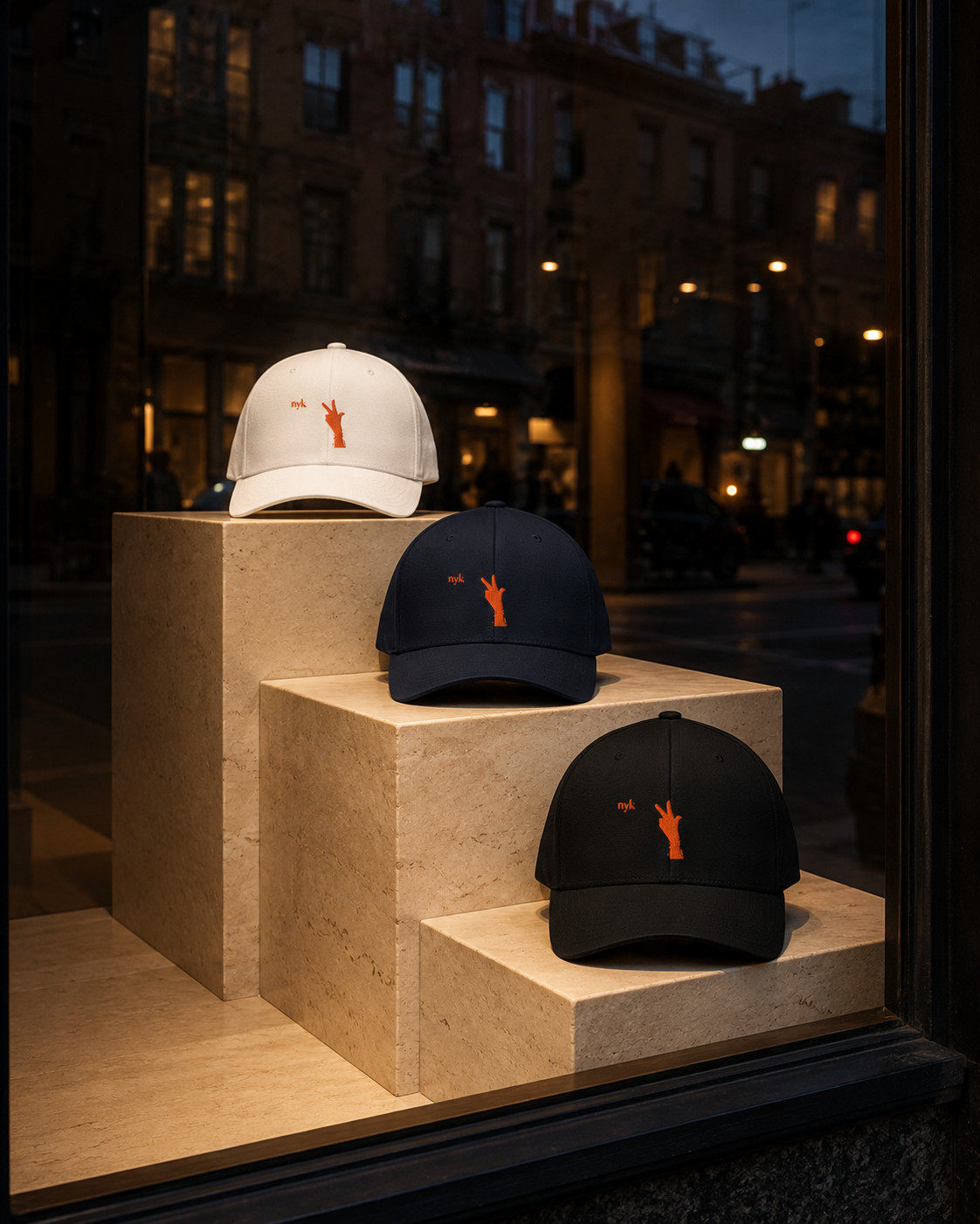 NYK Subtle Three Twill Hat Three Colors Stacked.png