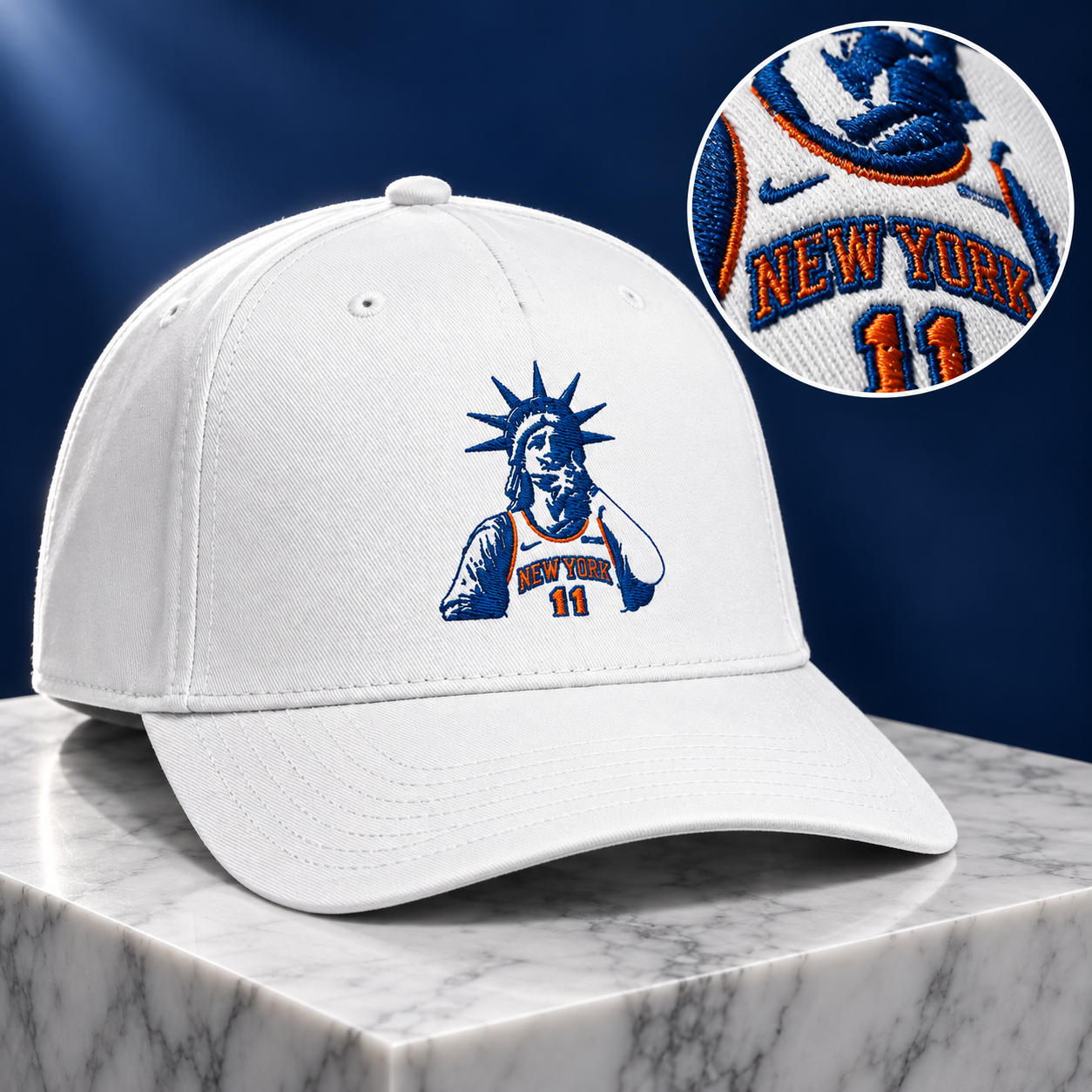 Knicks Liberty Hat Embroidered Five Panel Showcase Two.png