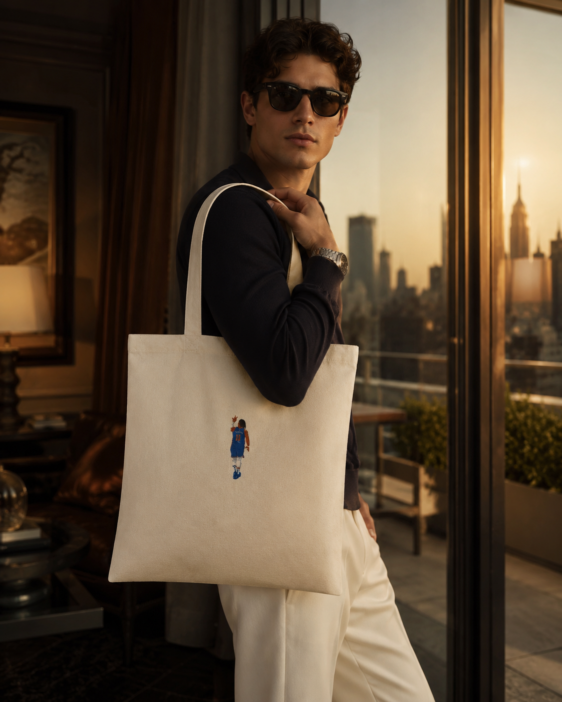Knicks Embroidered Organic Tote Bag Man.png