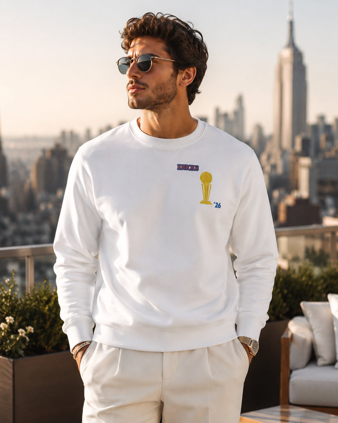 KNICKS CHAMPIONSHIP Embroidered Unisex Eco Sweatshirt