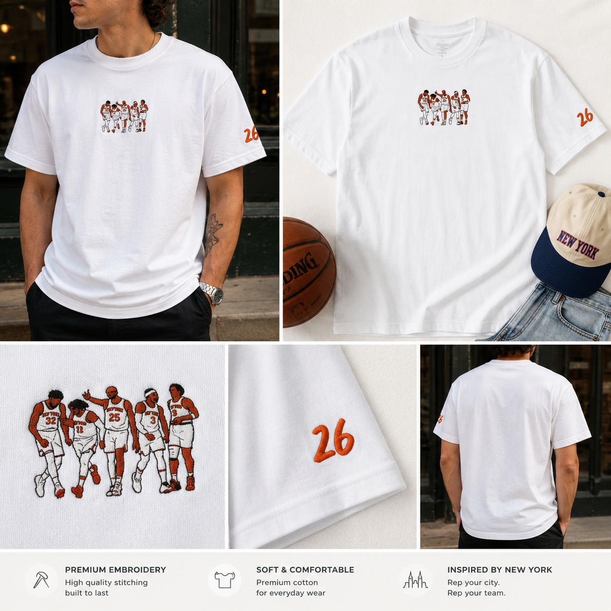 Knicks Team Cotton Heritage MC1082 I Men's Premium Short Sleeve Tee