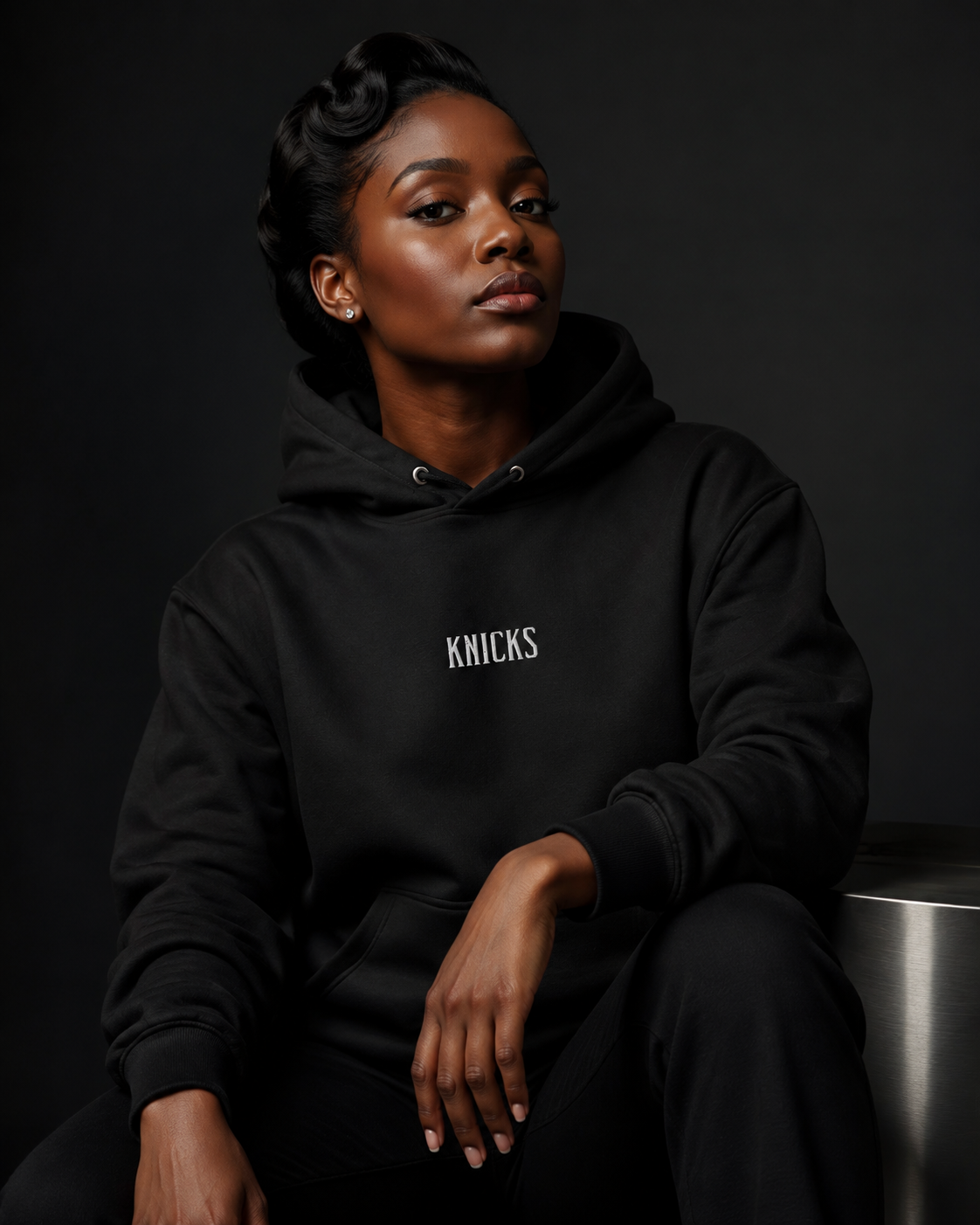 Knicks Hoodie Sleek White Black Model.png