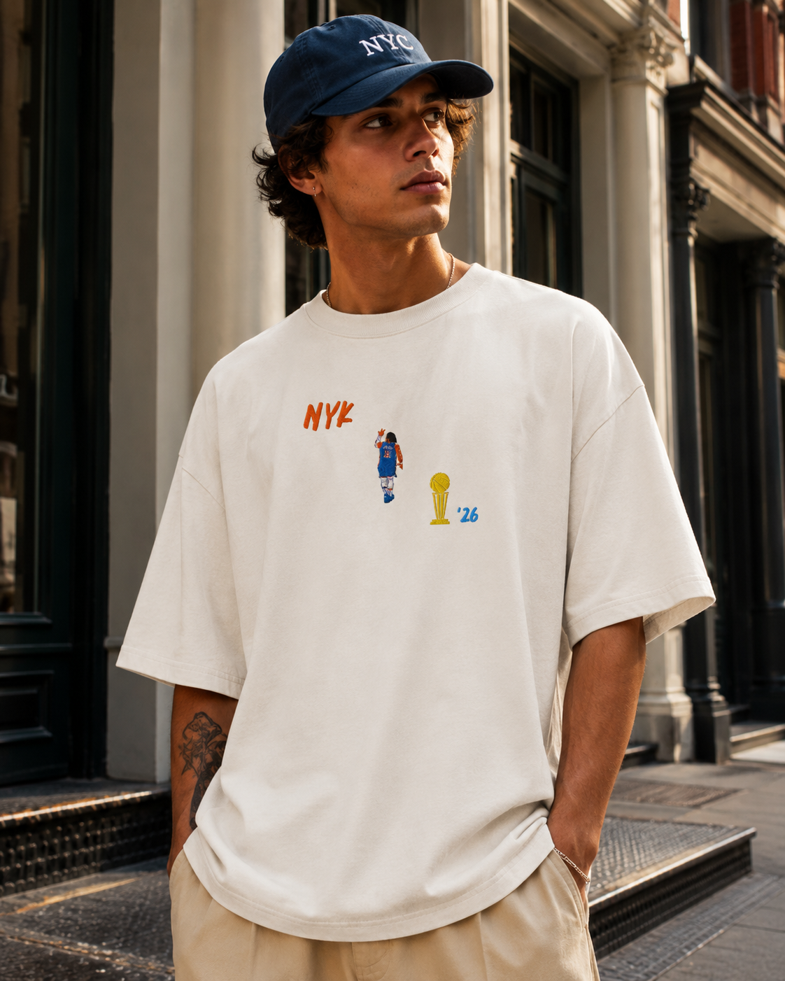 Knicks Oversized Brunson Finals Embroidered Unisex T-Shirt Male.png